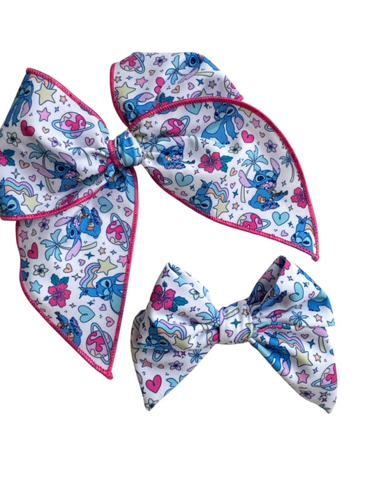 Stitch Hair Bows for Girls - Hawaiian Character Alligator Clip Bows