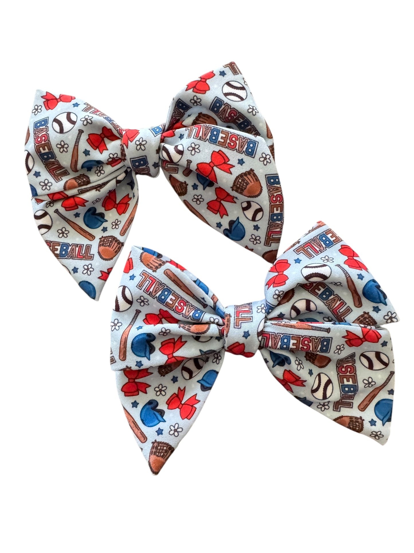 *Baseballs & Bows Hair Bows