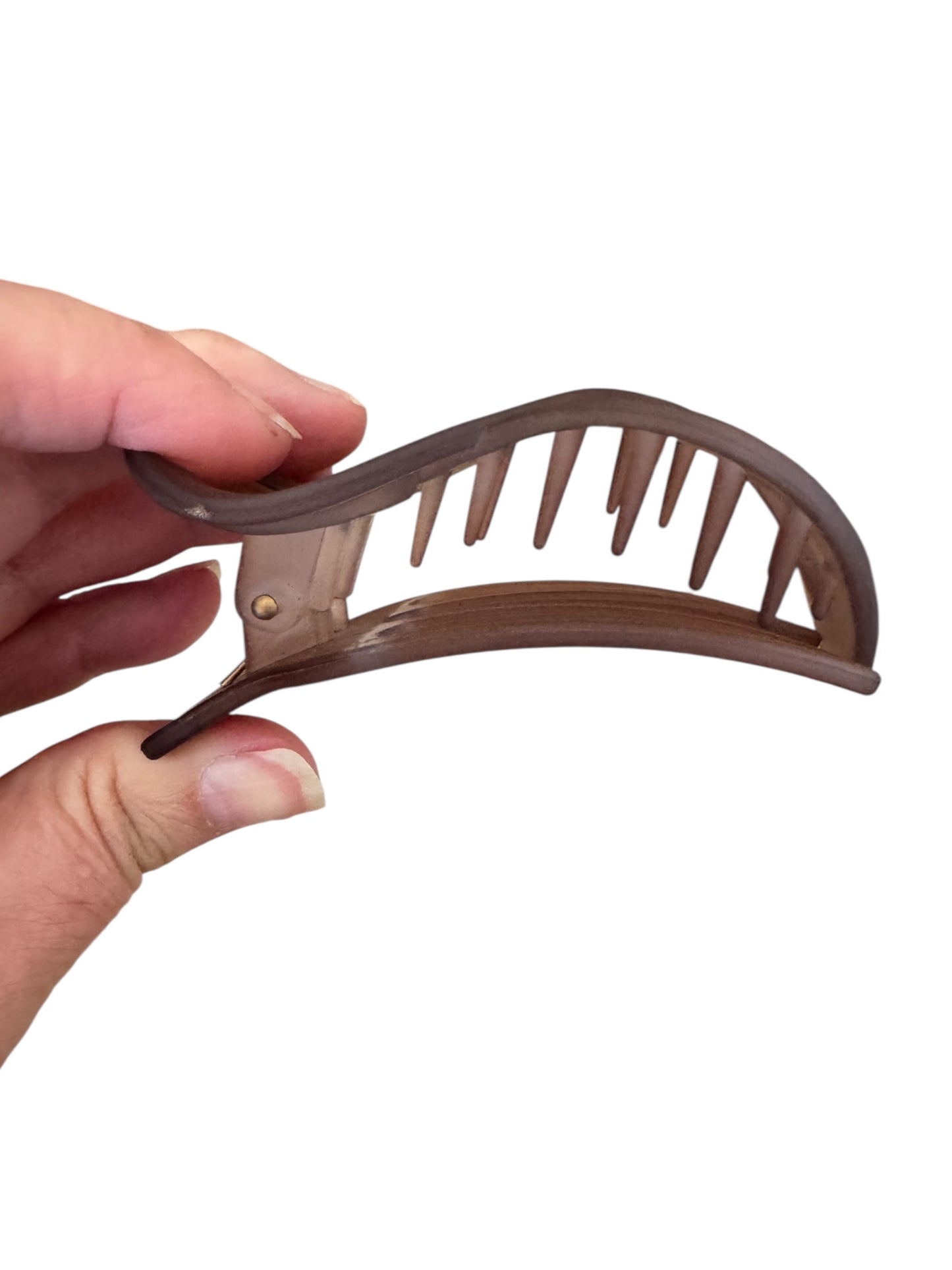 Flat Round Hair Claw Clips