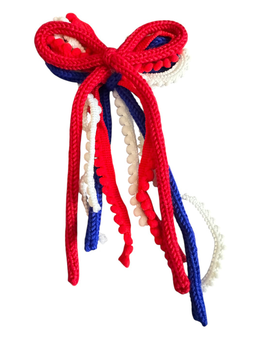 *Patriotic Messy Ribbon Bows