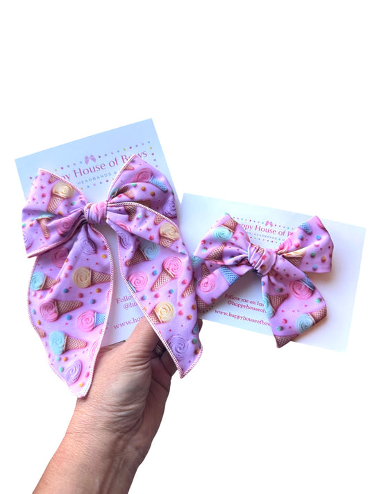 *Ice Cream Shop Hair Bows