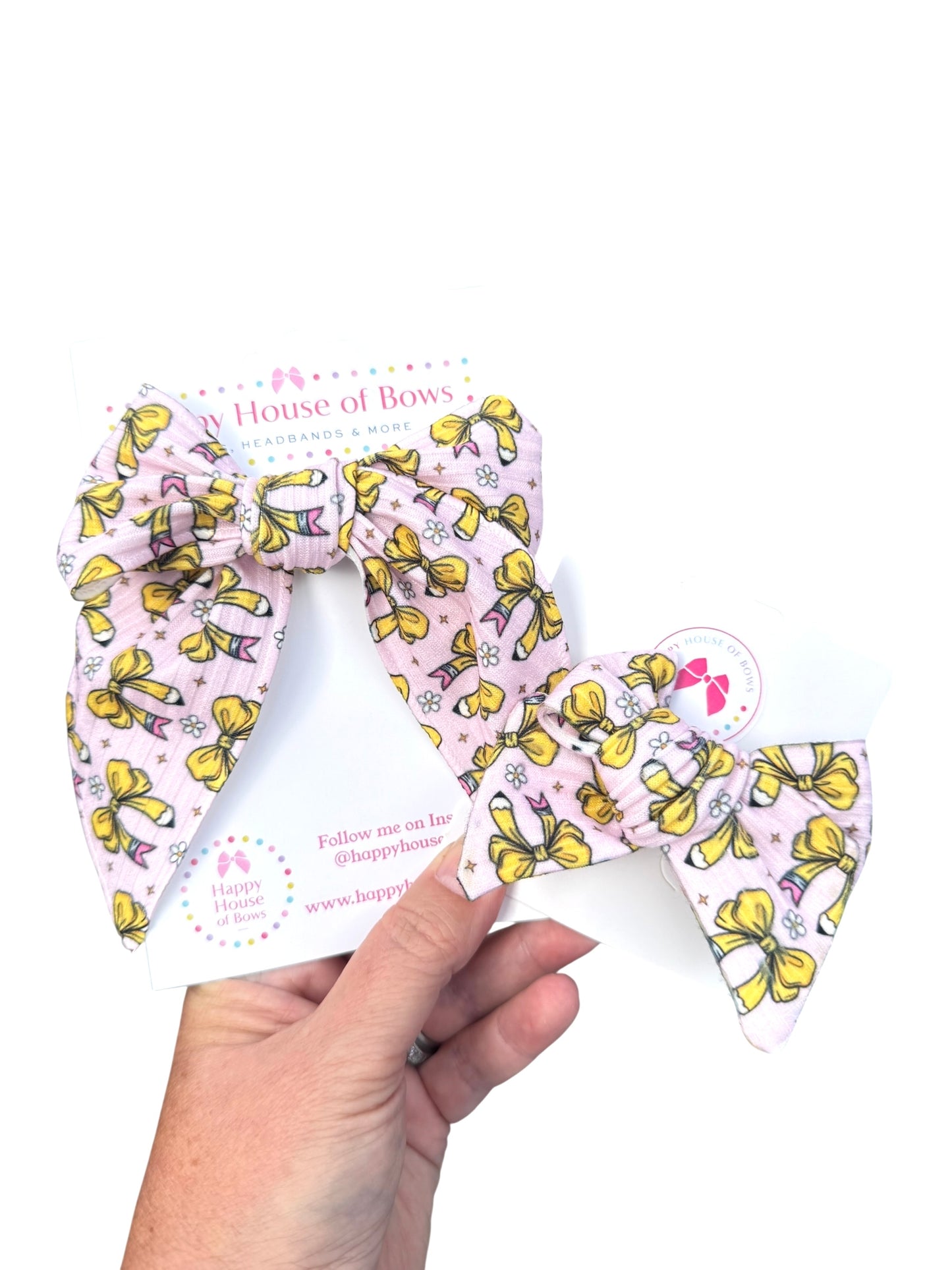 Pencil Bow Hair Bows for Little Girls