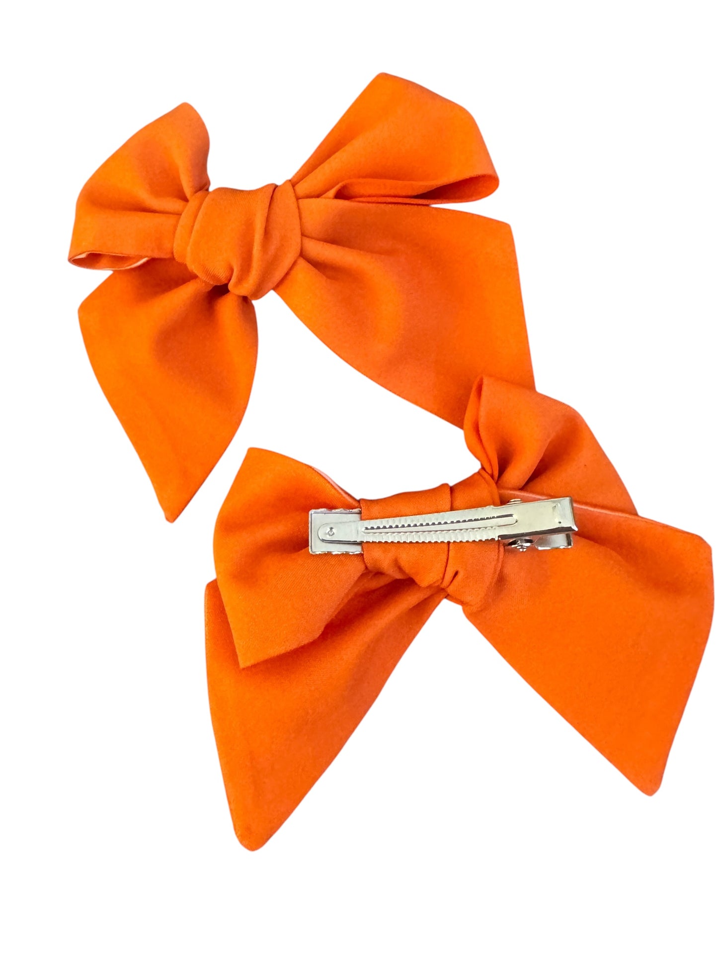 Solid Orange Hair Bow | Halloween Bows for Kids & Toddlers