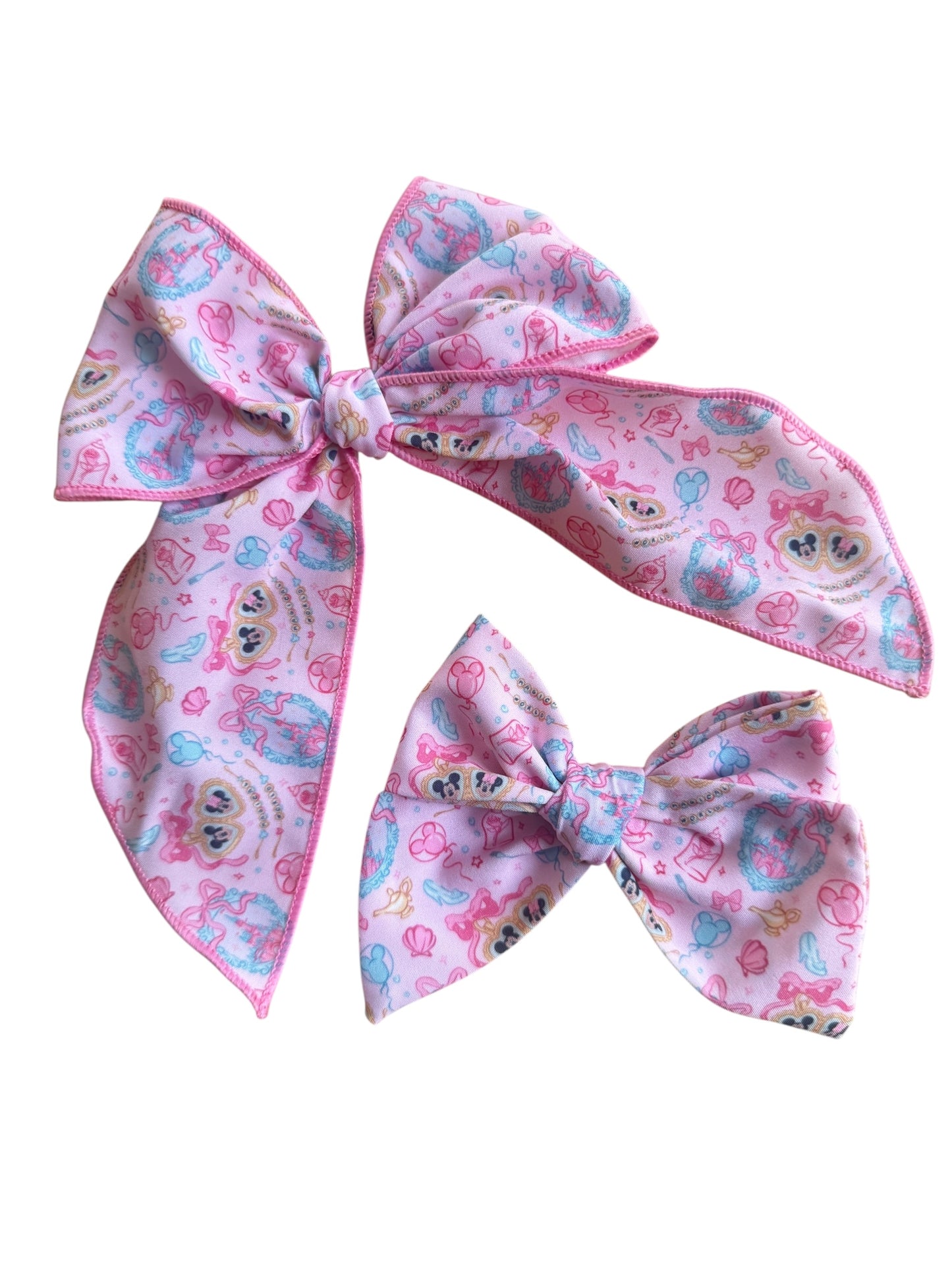 Pink Magical World Hair Bows for Girls