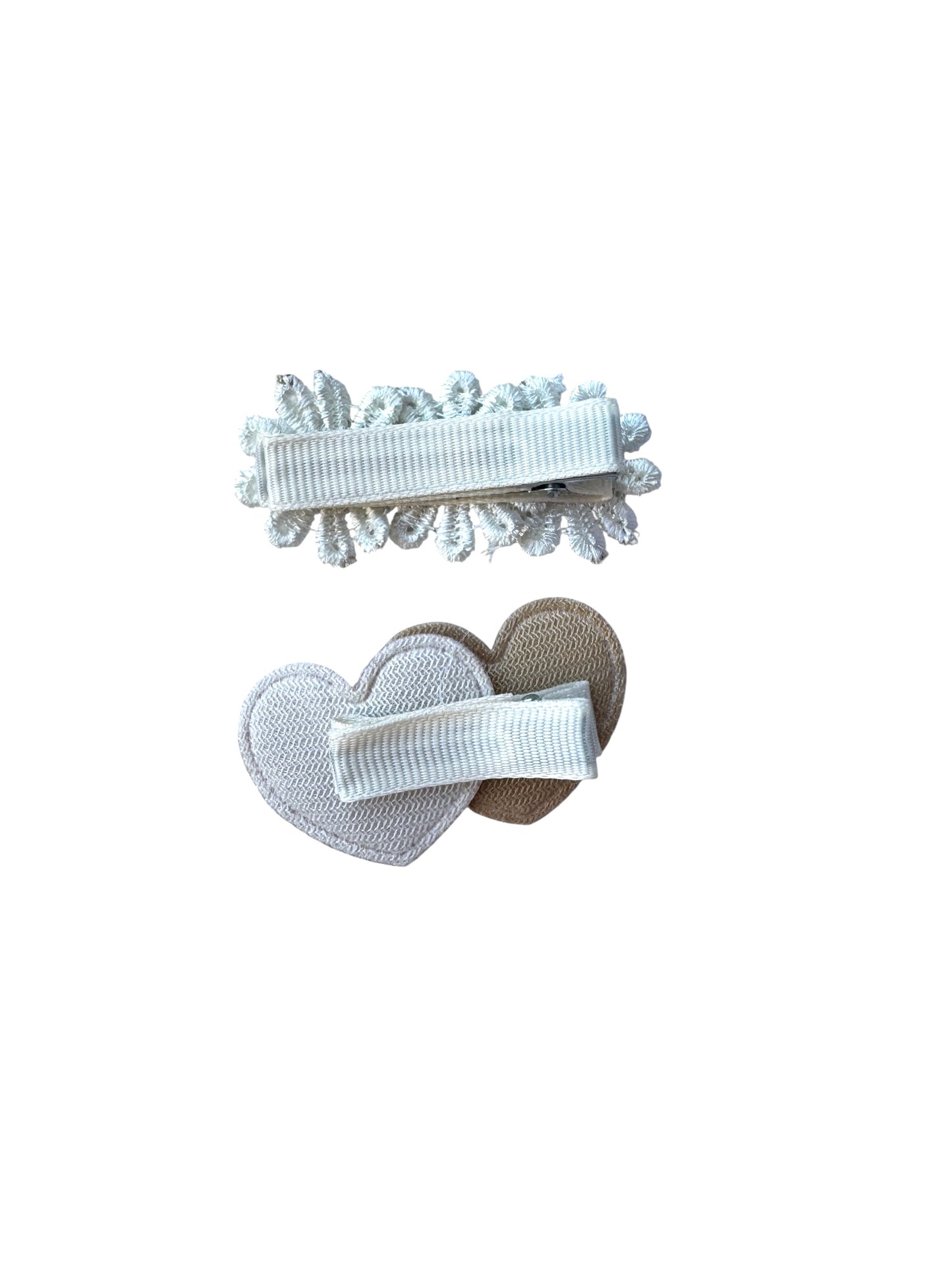 Neutral Daisy Hair Clips for Babies, Toddlers, and Kids