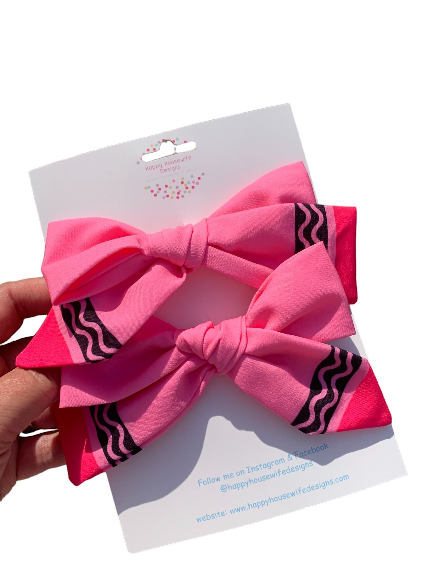 Crayon Hair Bows for Little Girls