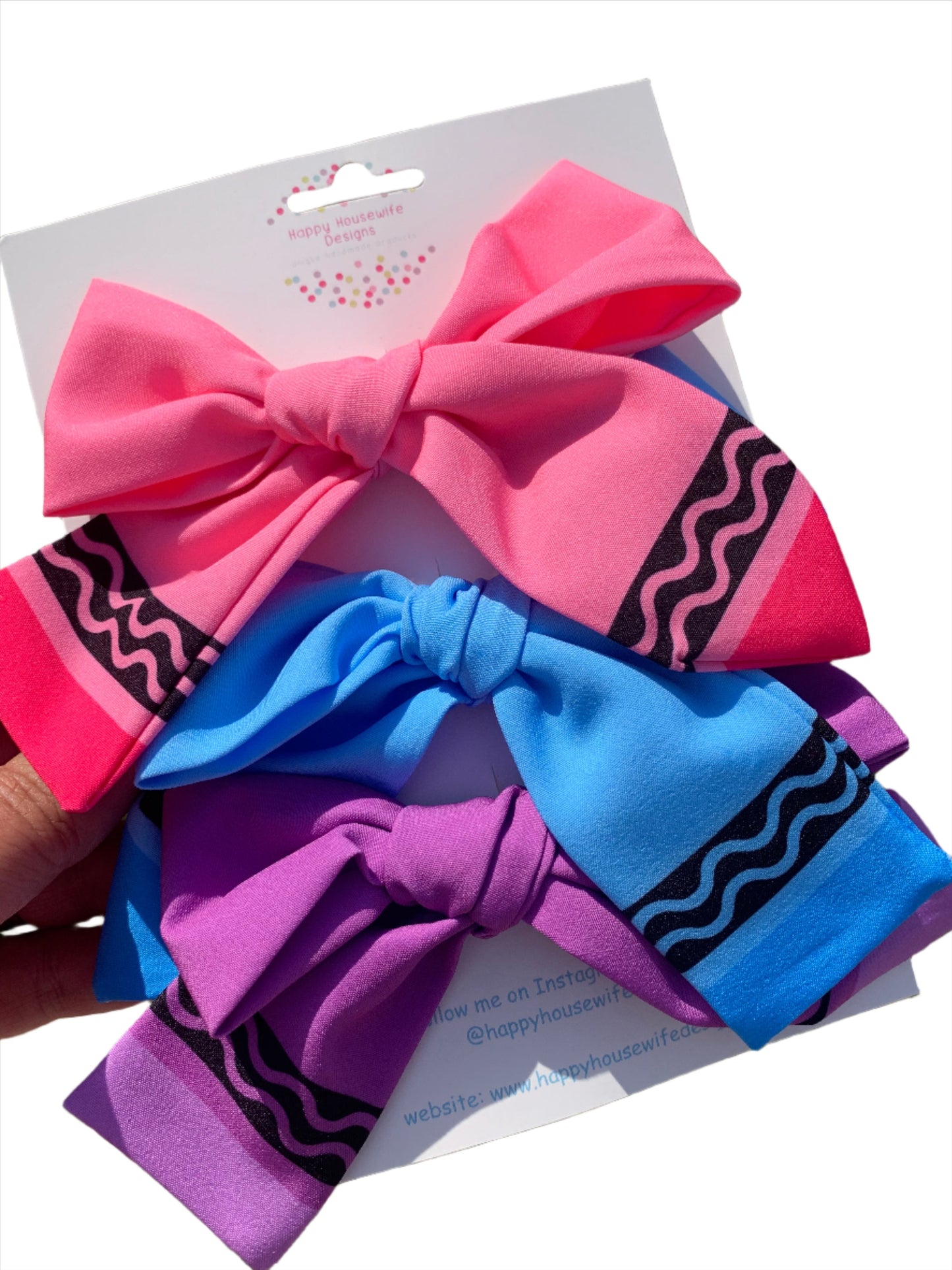Crayon Hair Bows for Little Girls