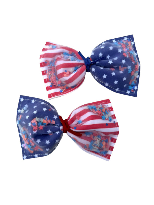 *Patriotic Shaker Hair Bow