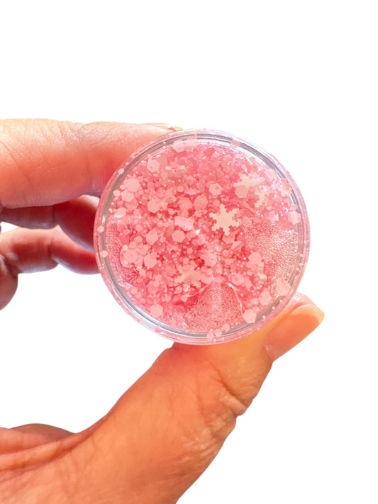 Glitter Hair & Body Gel for Kids – Pink Snowflake Glitter | Holiday Party Glitter