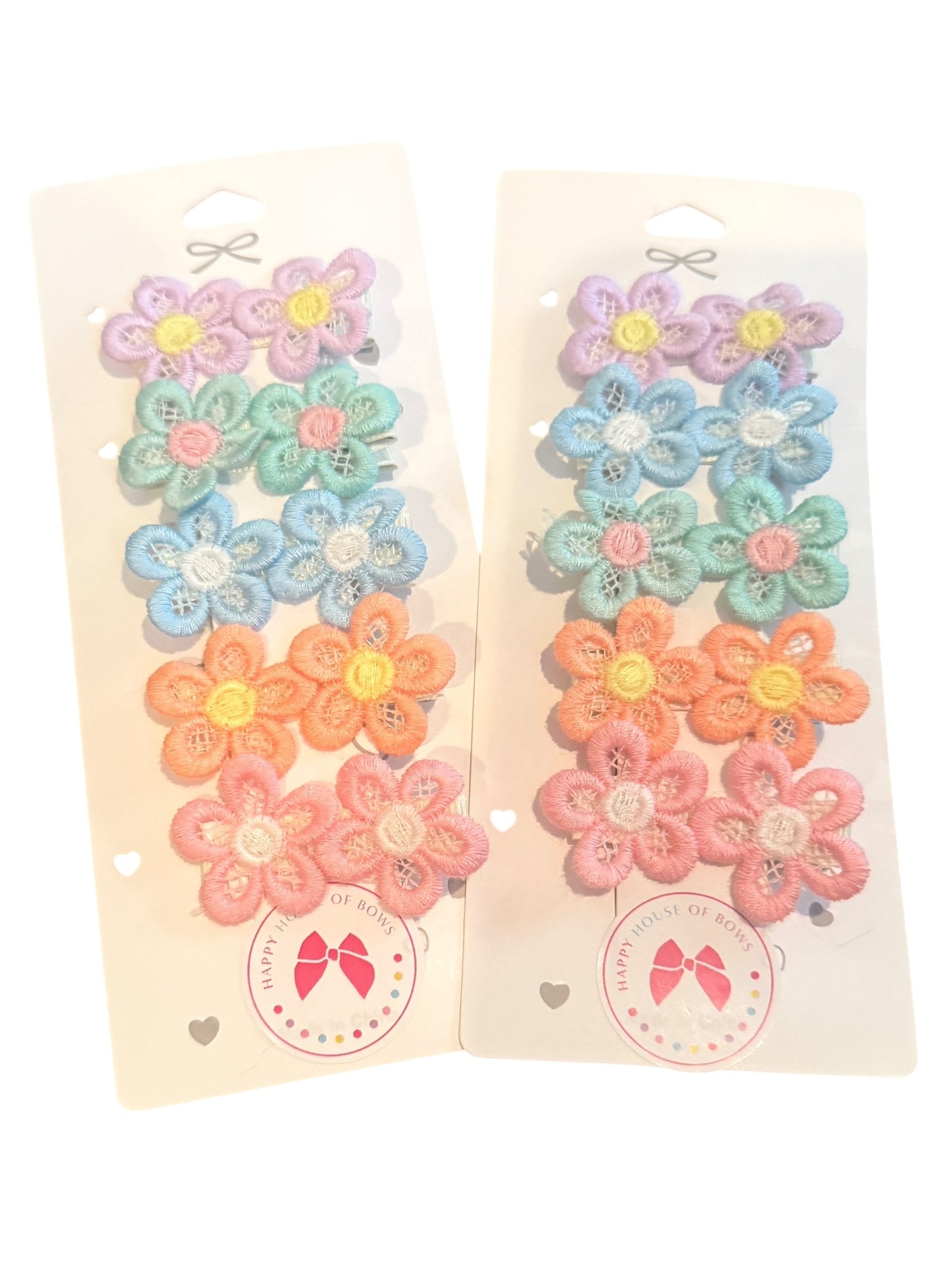 Lace Daisy Hair Clips for Babies, Toddlers, and Kids
