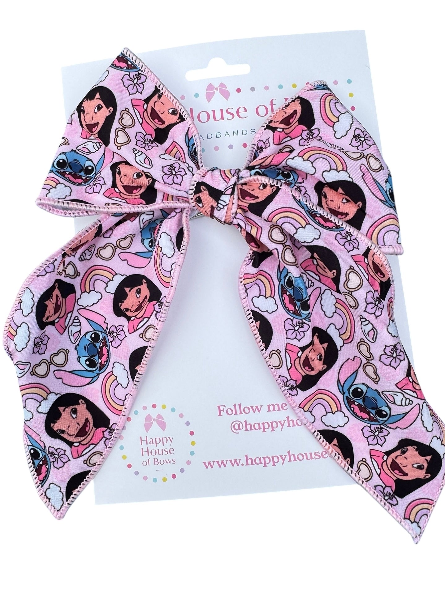 Pink Hawaiian Hair Bows for Girls