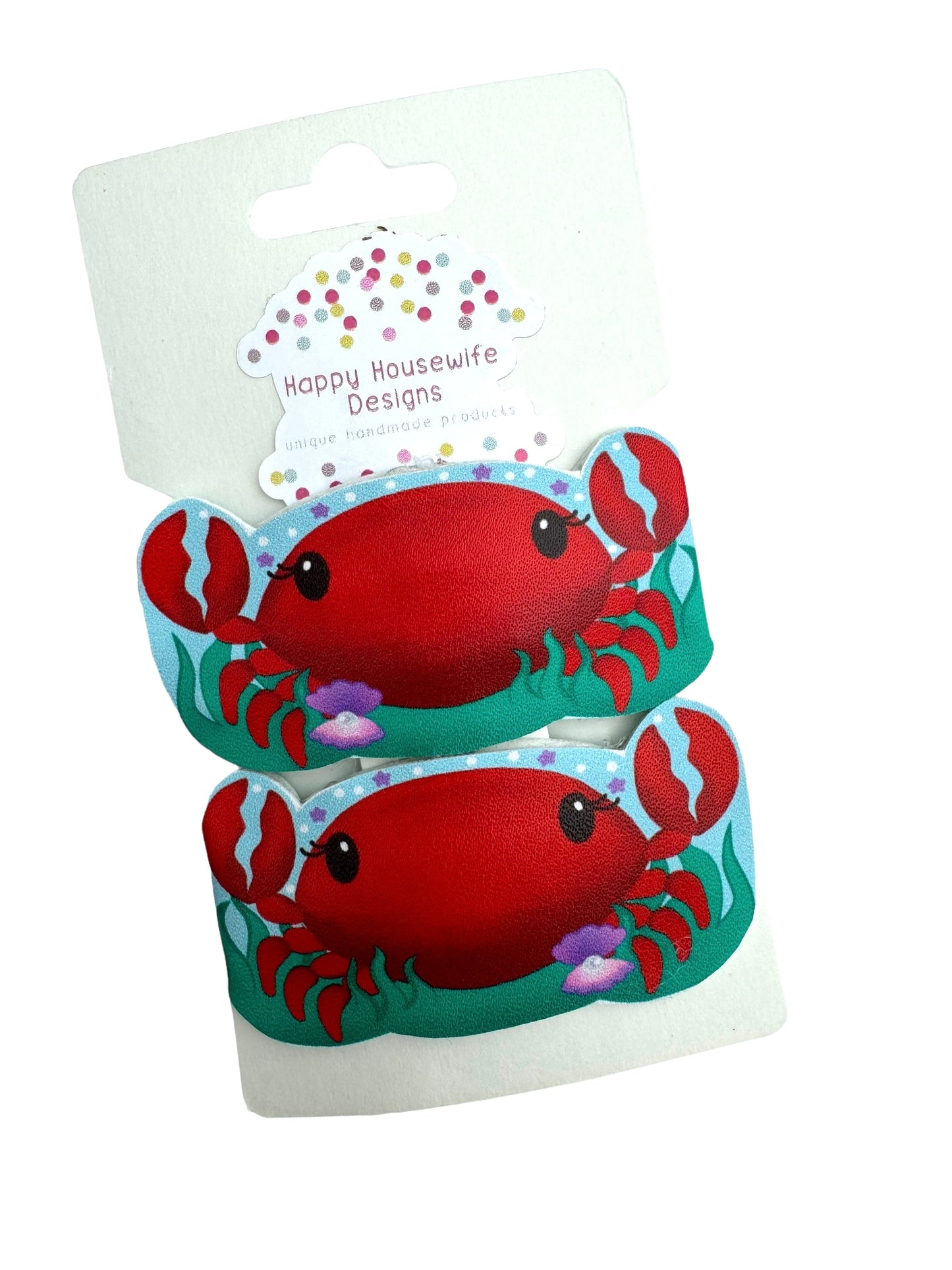 Red Crab Hair Bows