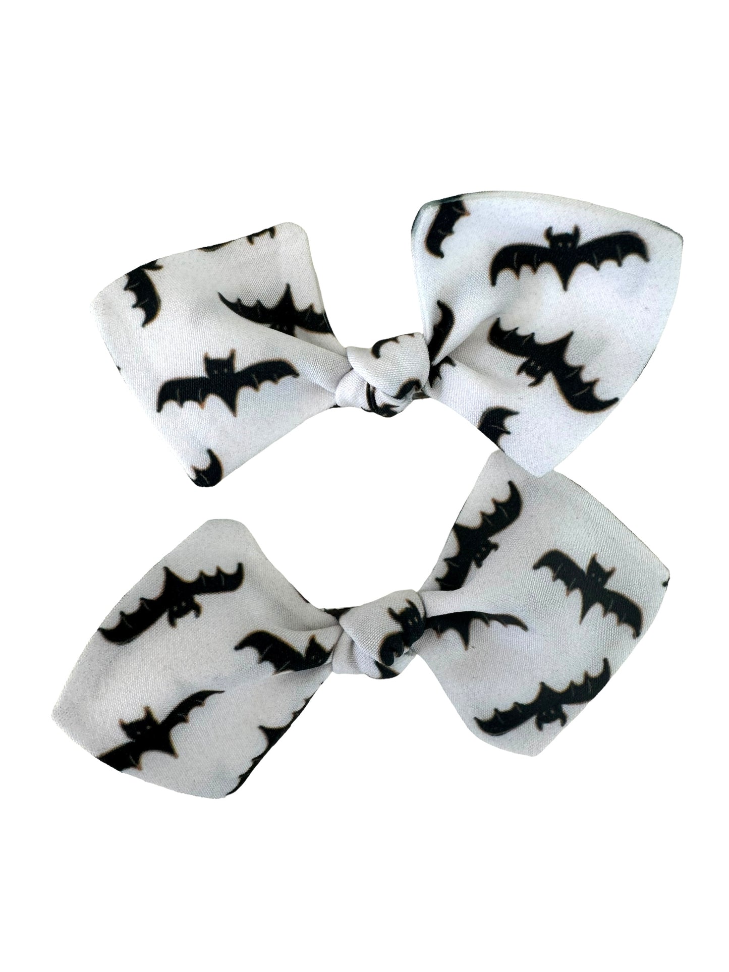 mini bat bows with an alligator clip for pigtails