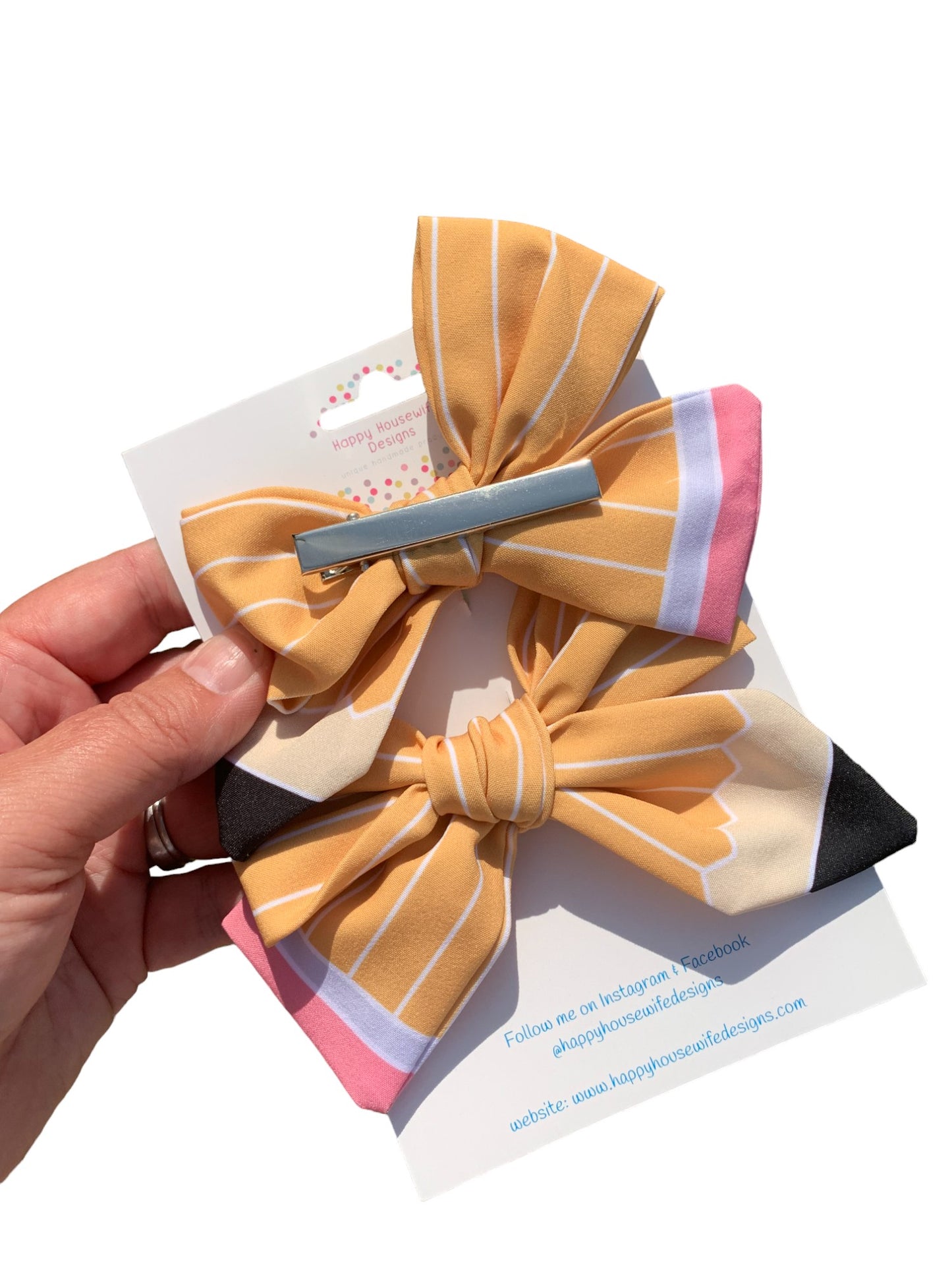 Pencil Hair Bows for Little Girls