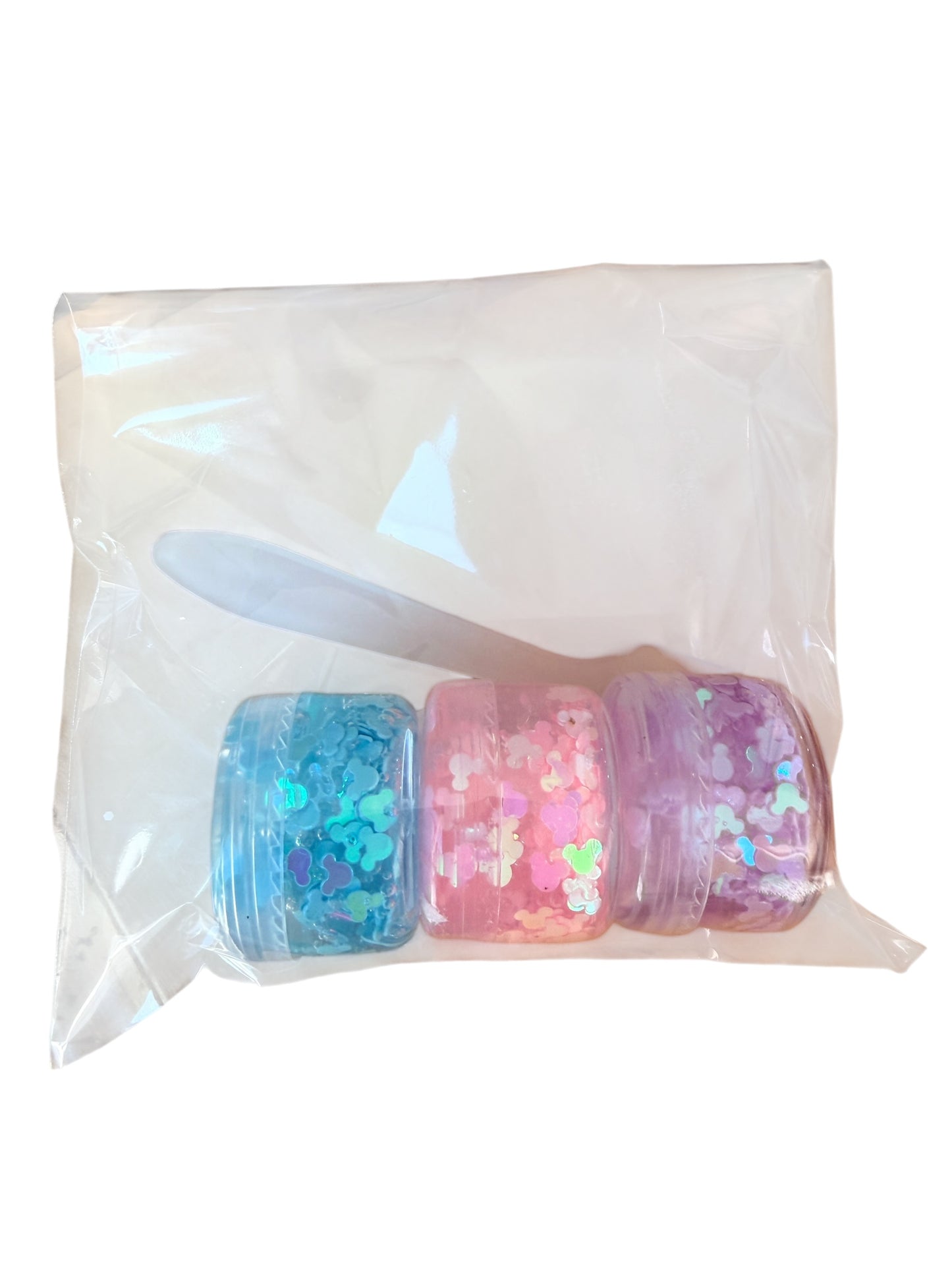 Mini Glitter Hair & Body Gel for Kids – Mouse Sparkle in Pink, Purple or Blue| Festival & Party Glitter Set of 3