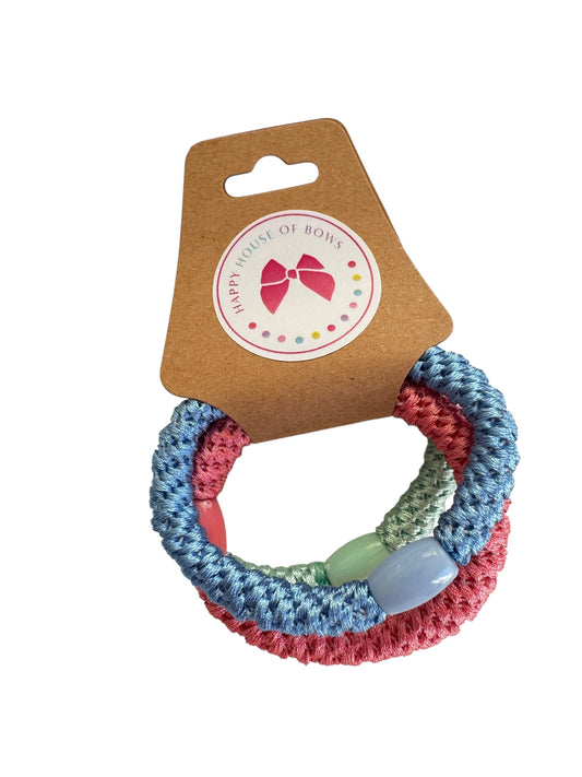 Braided Hair Ties for Girls & Women – No-Crease Elastic Ponytail Holders (Set of 3)