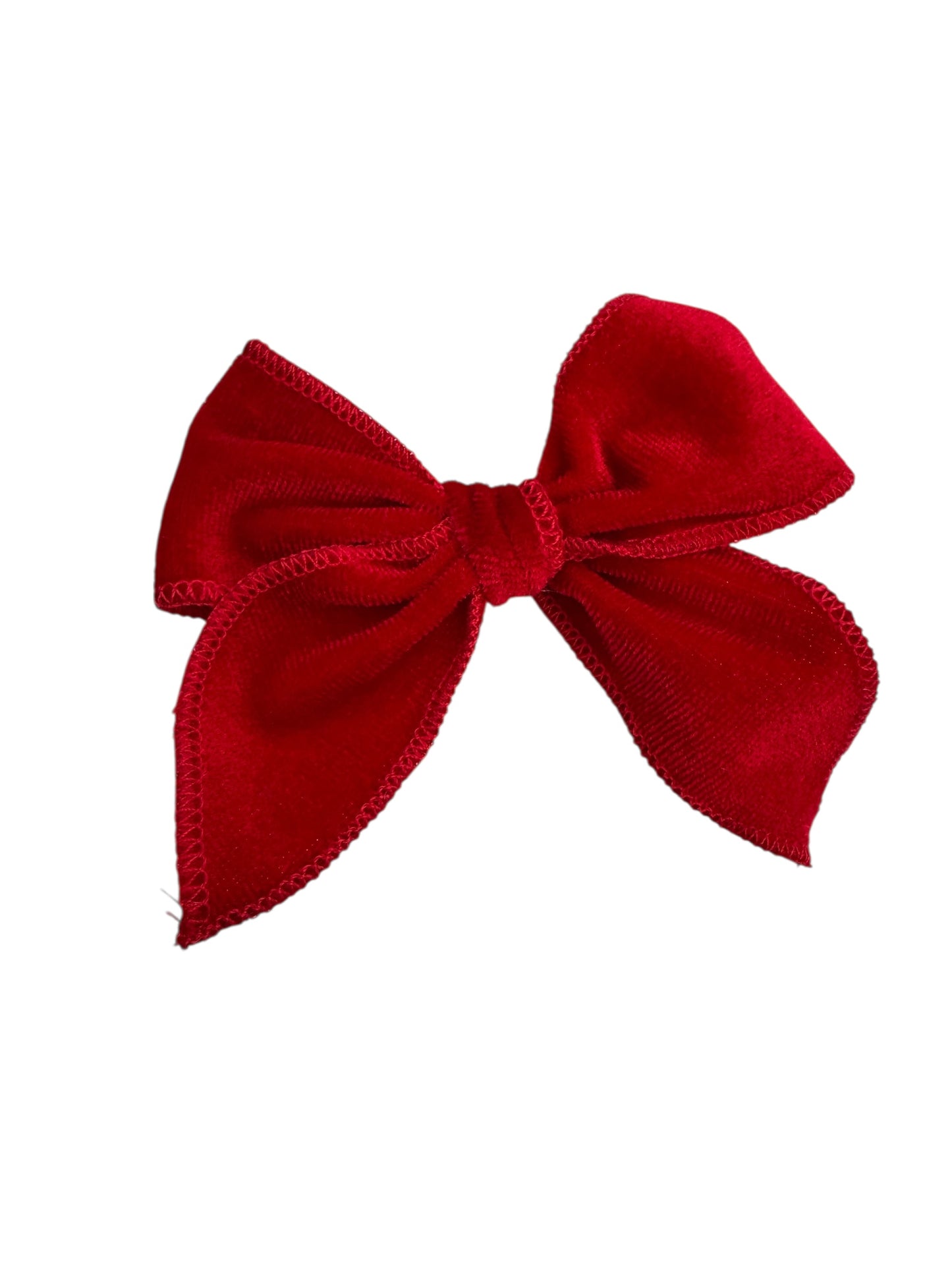 Velvet Pigtail Sets - Red & White Small Sailor Bows
