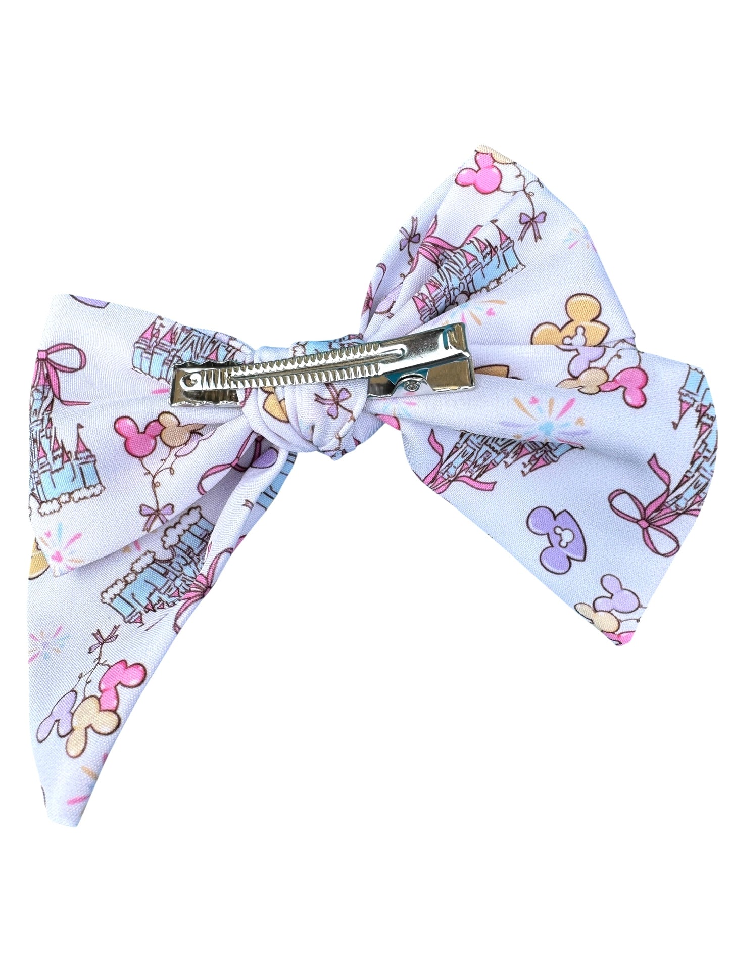 White Castle Hair Bows for Girls