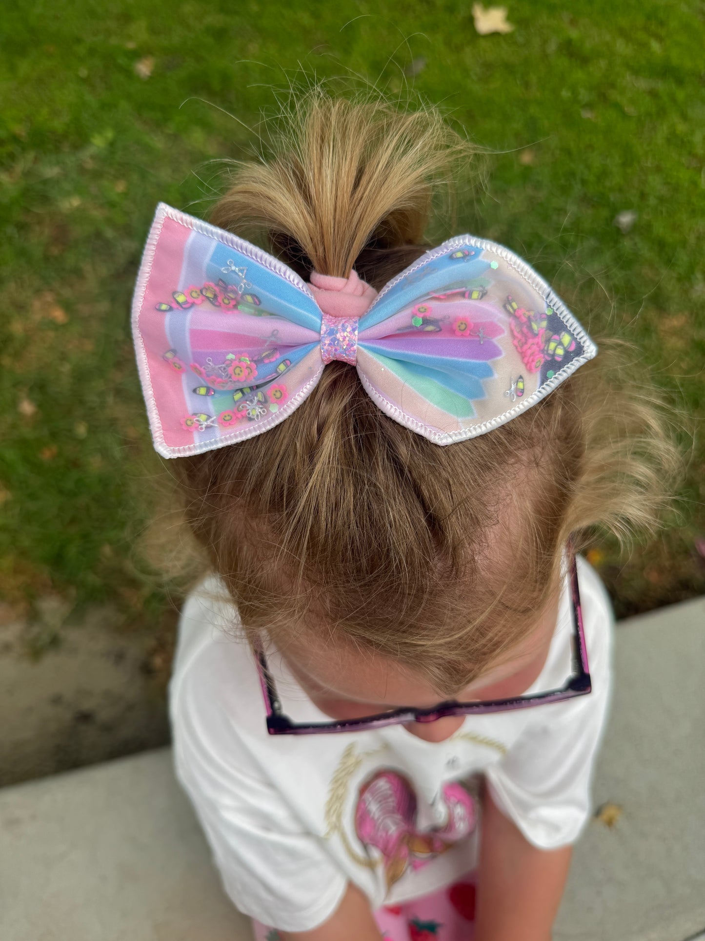 Pastel Pencil Shaker Hair Bows for Girls