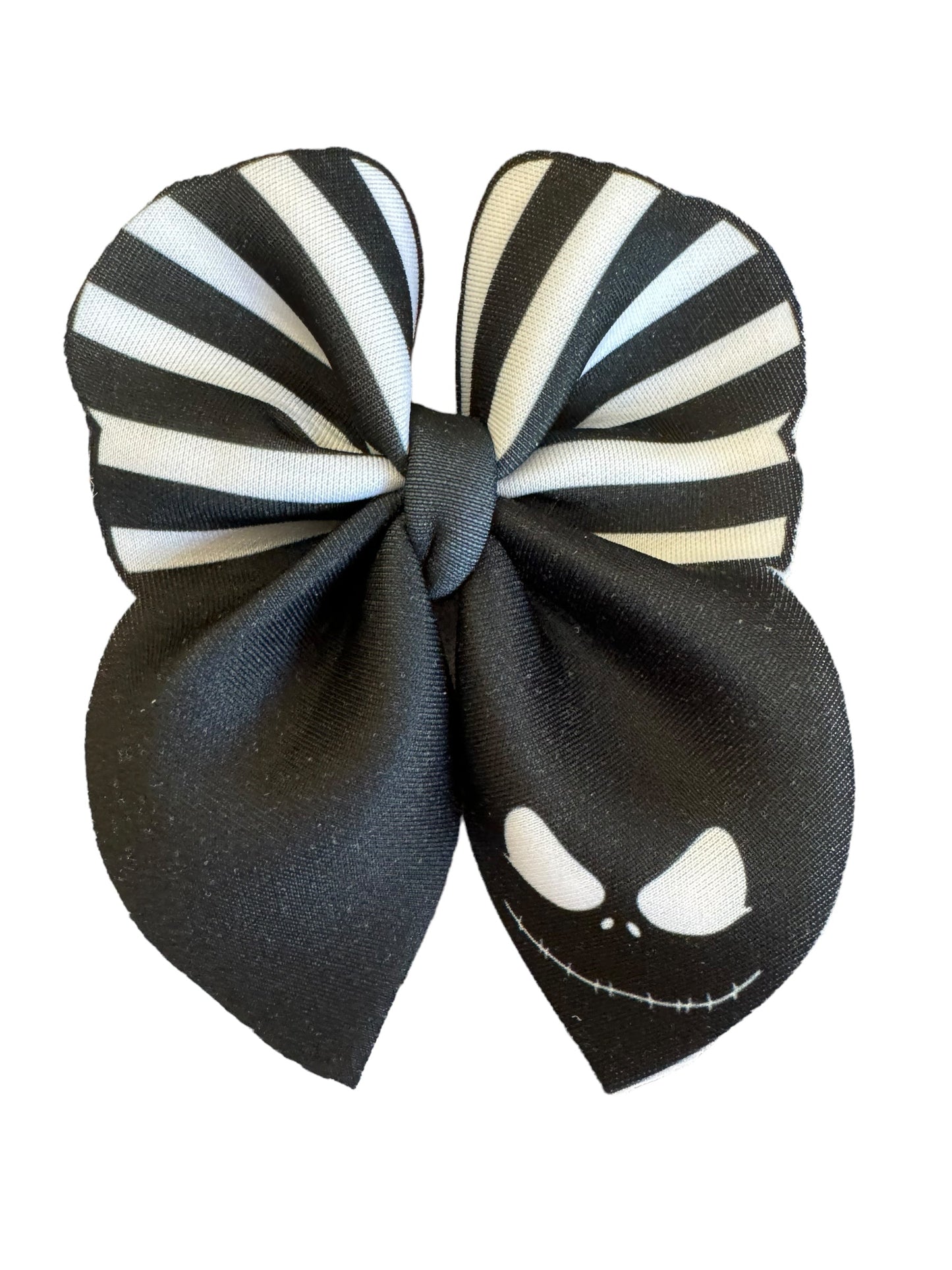 skeleton jack bows with black and white stripes
