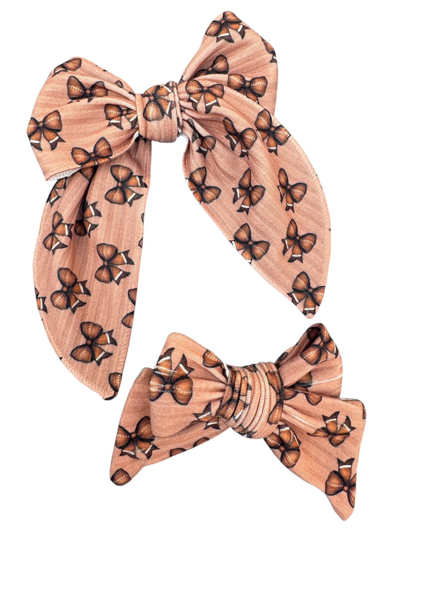 Brown Football Bow Hair Bows for Girls
