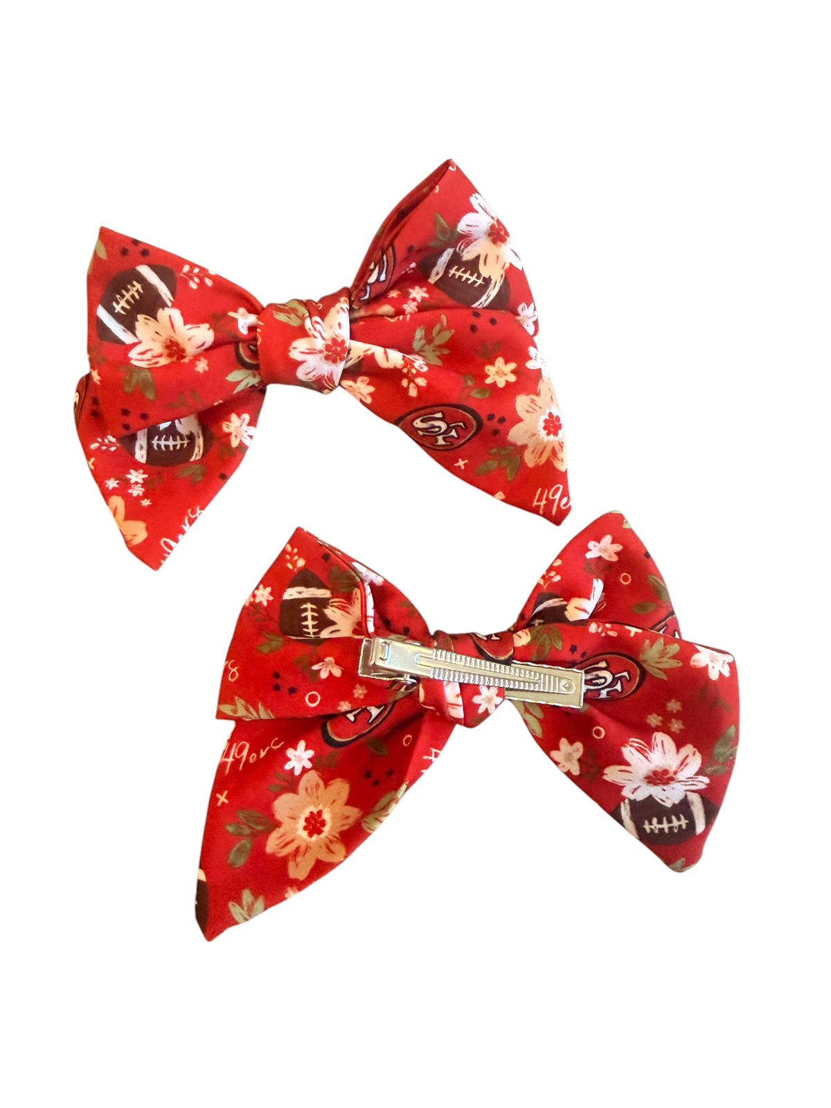 49er Football Team Hair Bows and Headbands