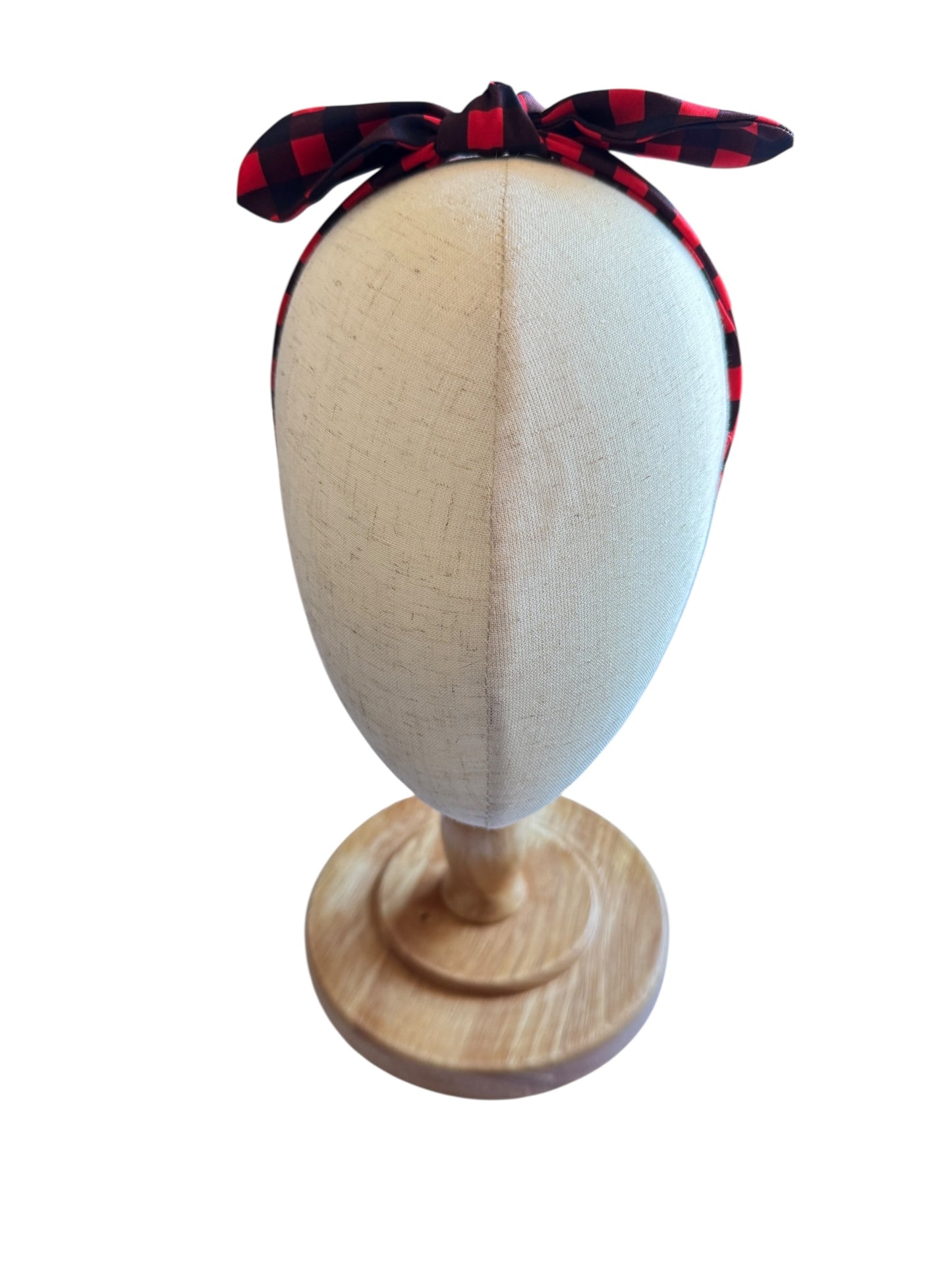 Red Buffalo Plaid Headband - Christmas Holiday Hair Accessory