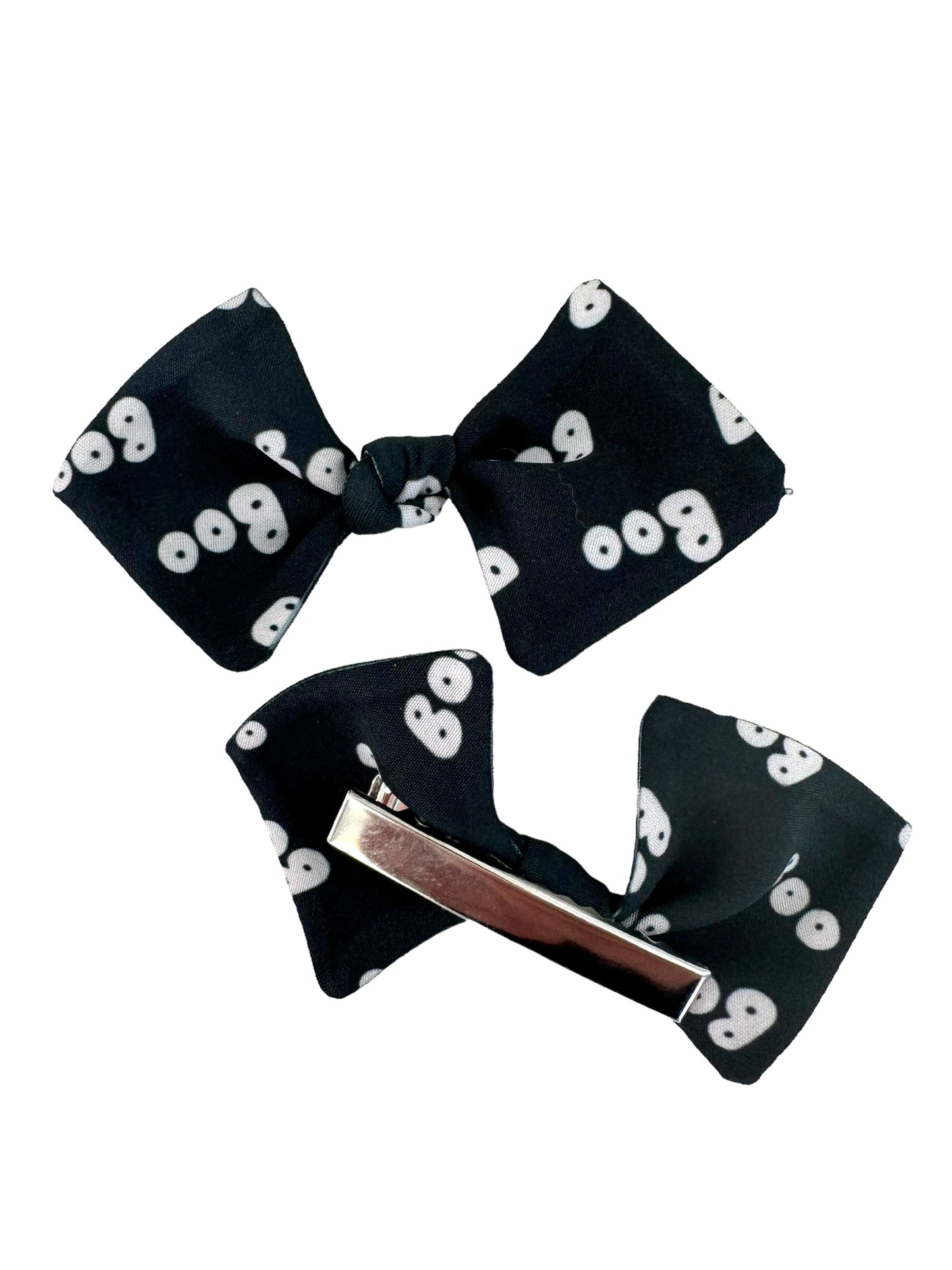boo mini hair bows on alligator clip