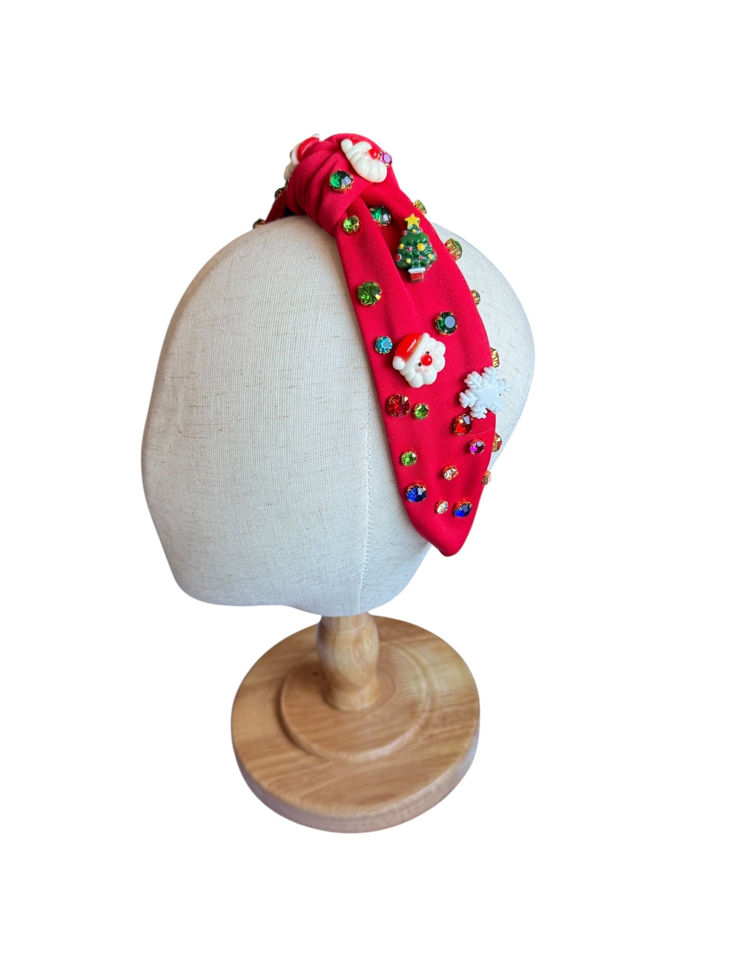 Rhinestone Christmas Holiday Headband - Festive Holiday Hair Accessories for Girls & Women
