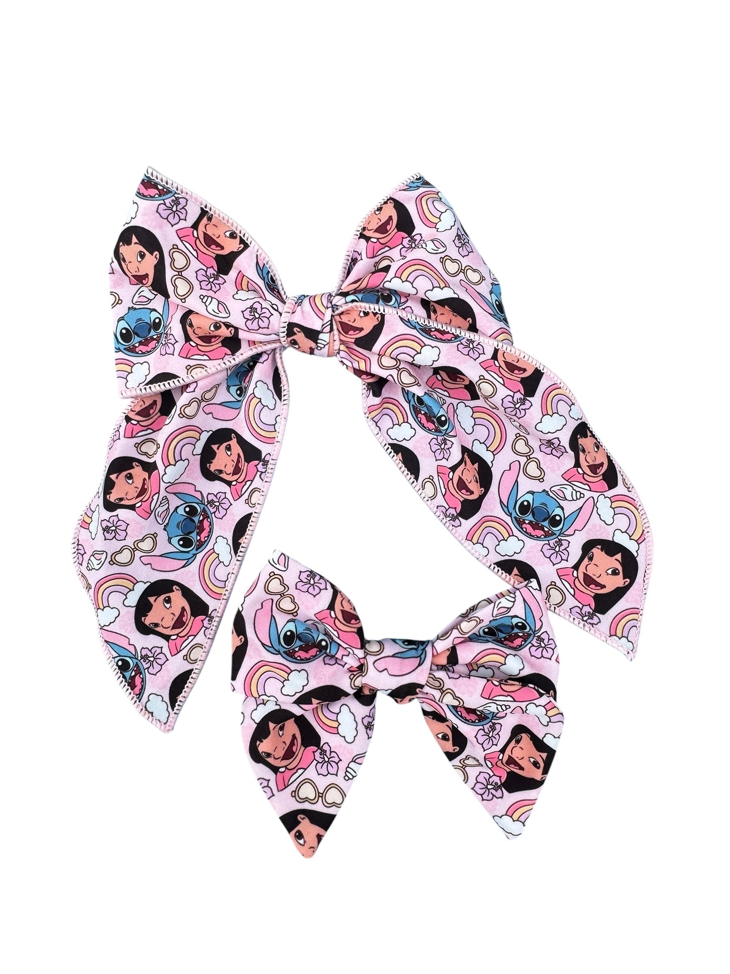 Pink Hawaiian Hair Bows for Girls