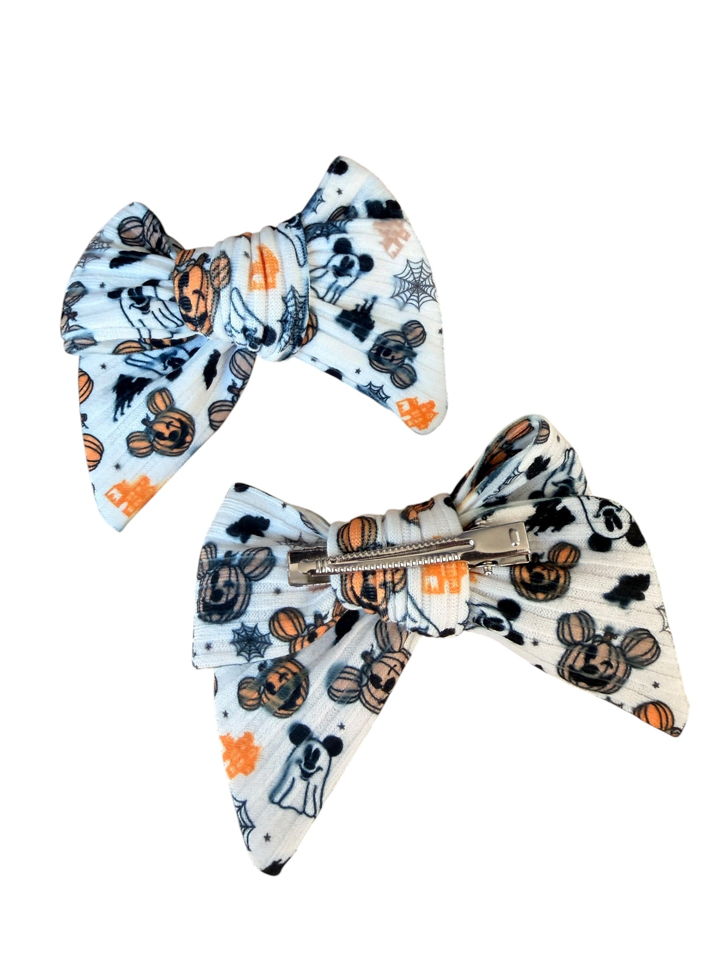 Halloween Mouse Ghost Pumpkin Hair Bows for Girls