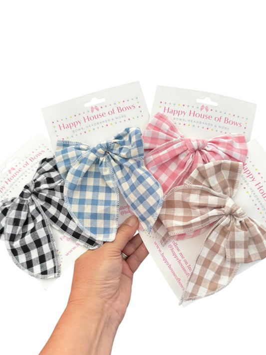 Gingham Hair Bows | Everyday Bows for Kids & Toddlers