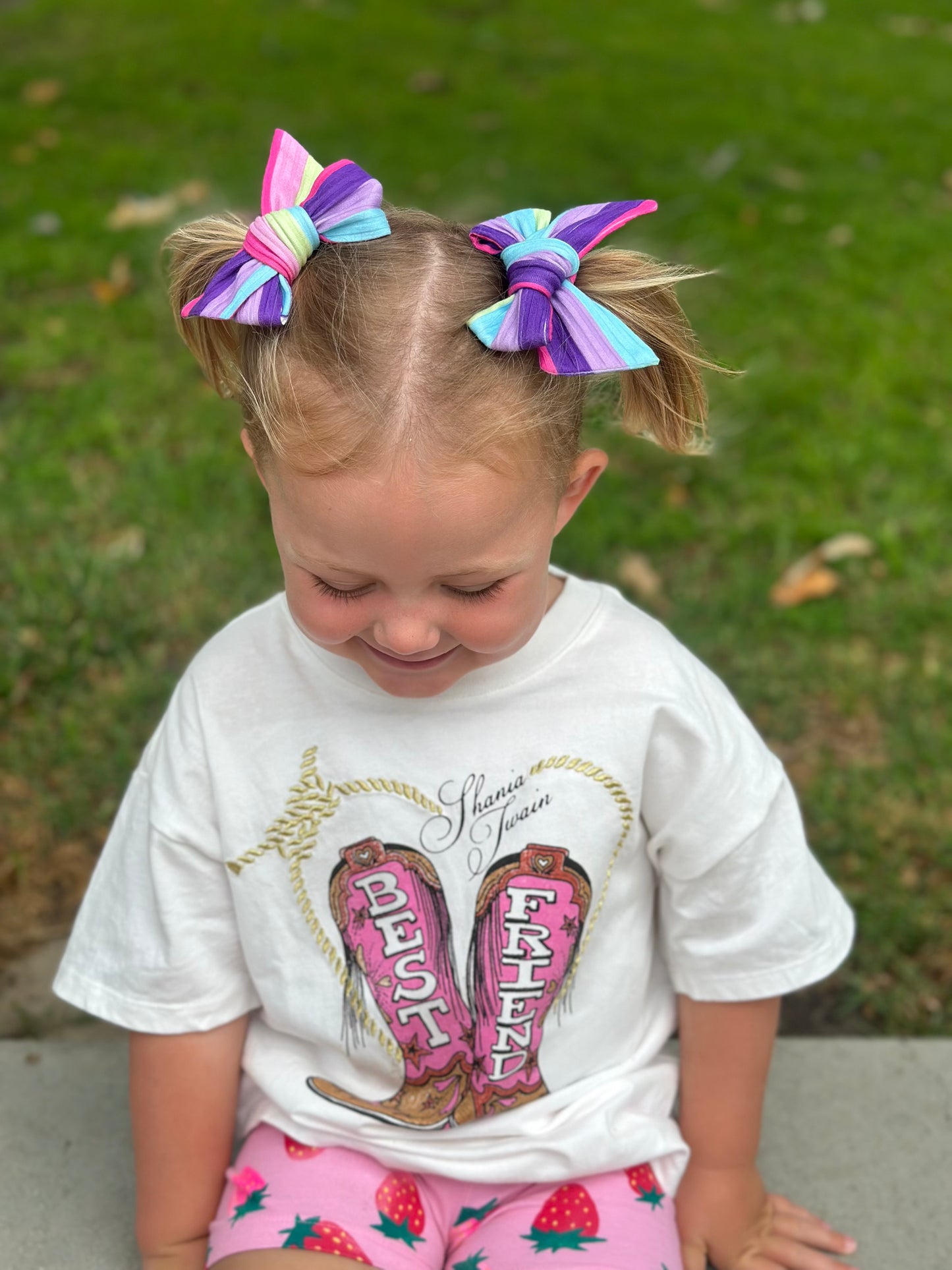 Bright Stripe Hair Bows