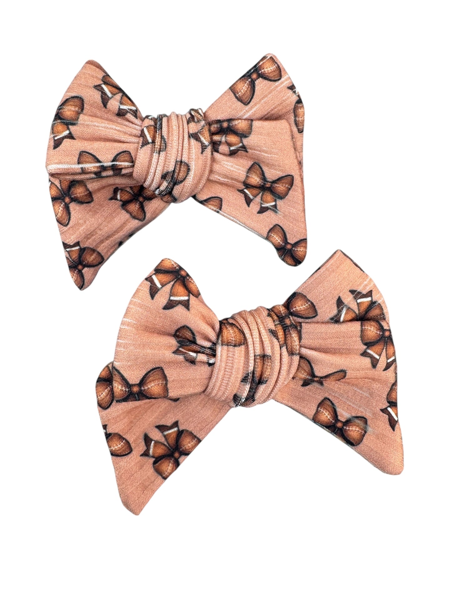 Brown Football Bow Hair Bows for Girls