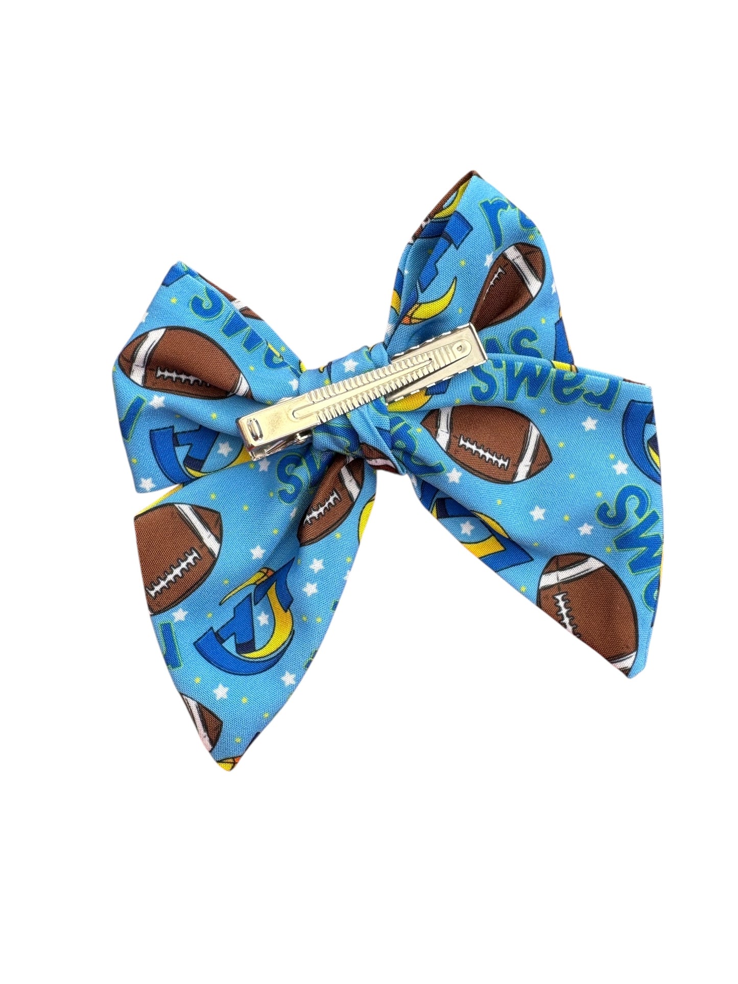 LA Rams Hair Bows – Floral Hair Bows for Game Day