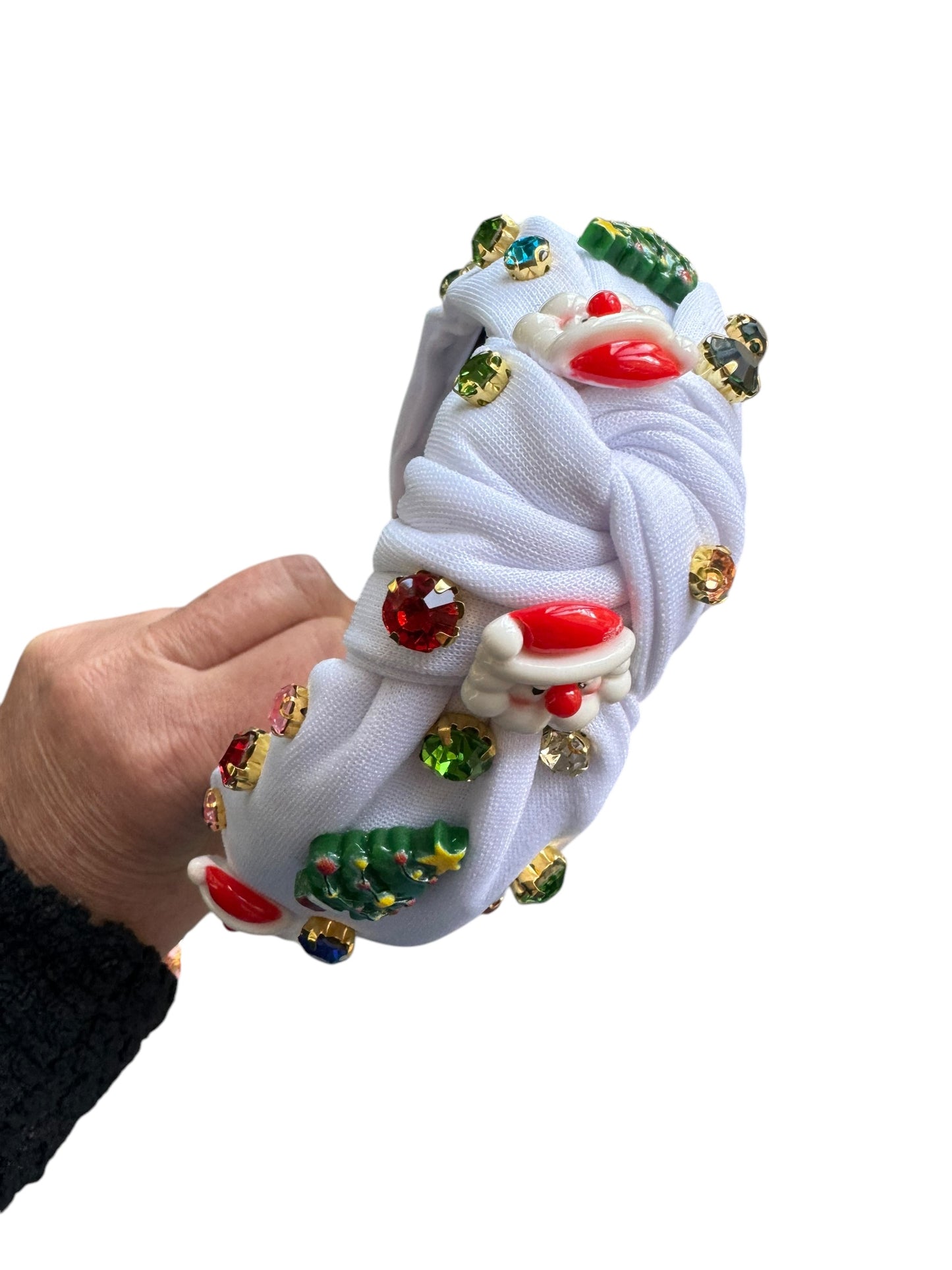 Rhinestone Christmas Holiday Headband - Festive Holiday Hair Accessories for Girls & Women