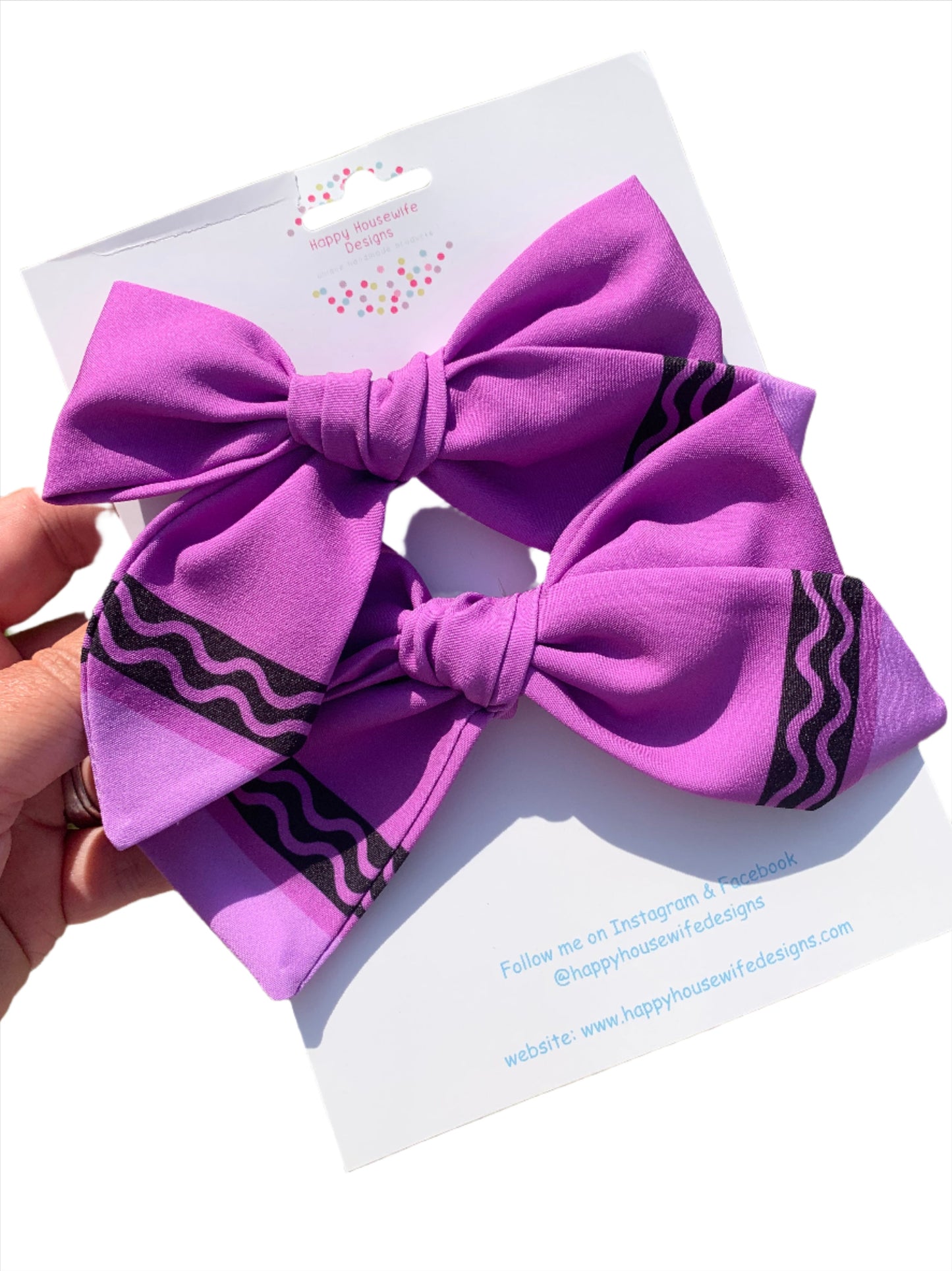 Crayon Hair Bows for Little Girls