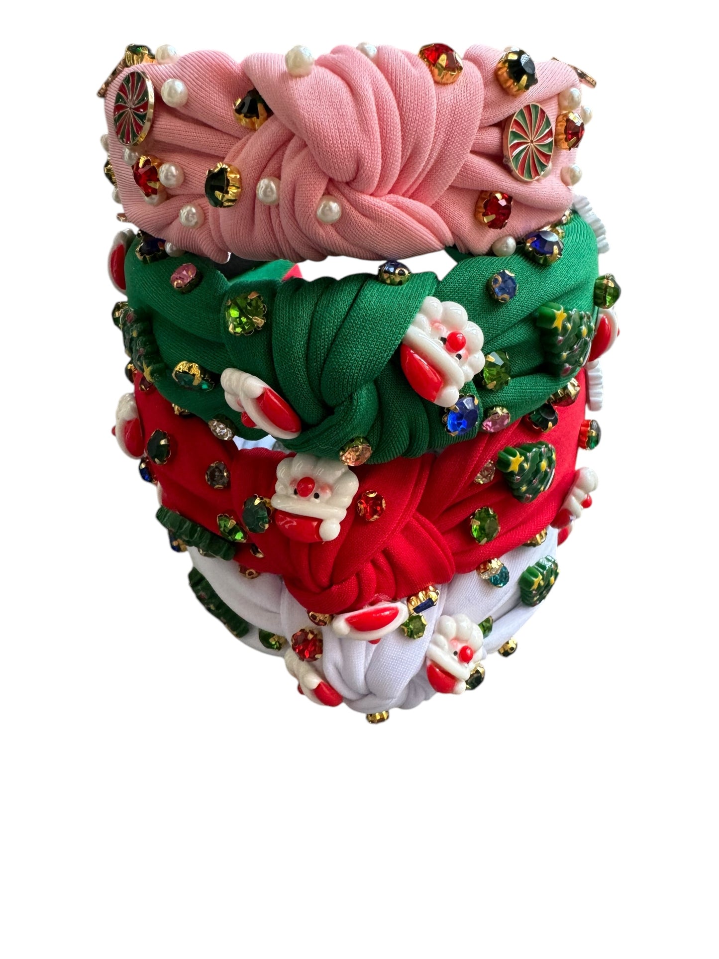 Rhinestone Christmas Holiday Headband - Festive Holiday Hair Accessories for Girls & Women