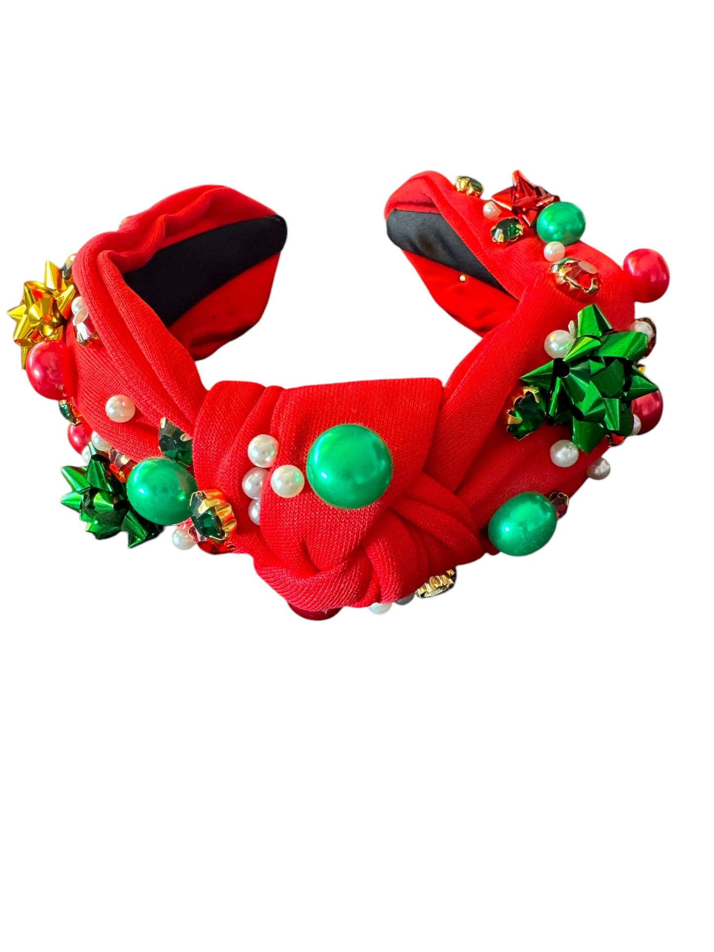 Rhinestone Christmas Holiday Headband - Festive Holiday Hair Accessories for Girls & Women