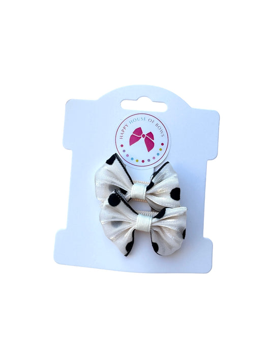Mini Black & White Baby Hair Clips