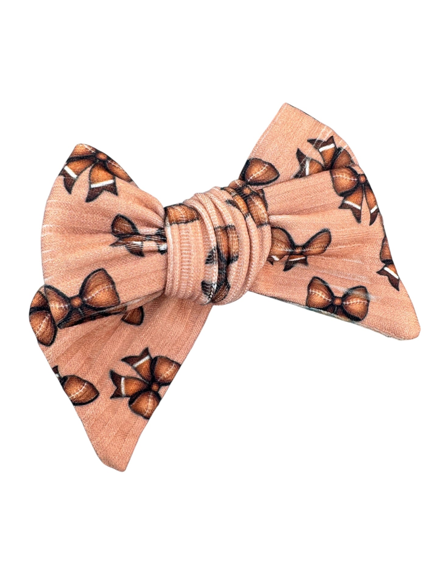 Brown Football Bow Hair Bows for Girls