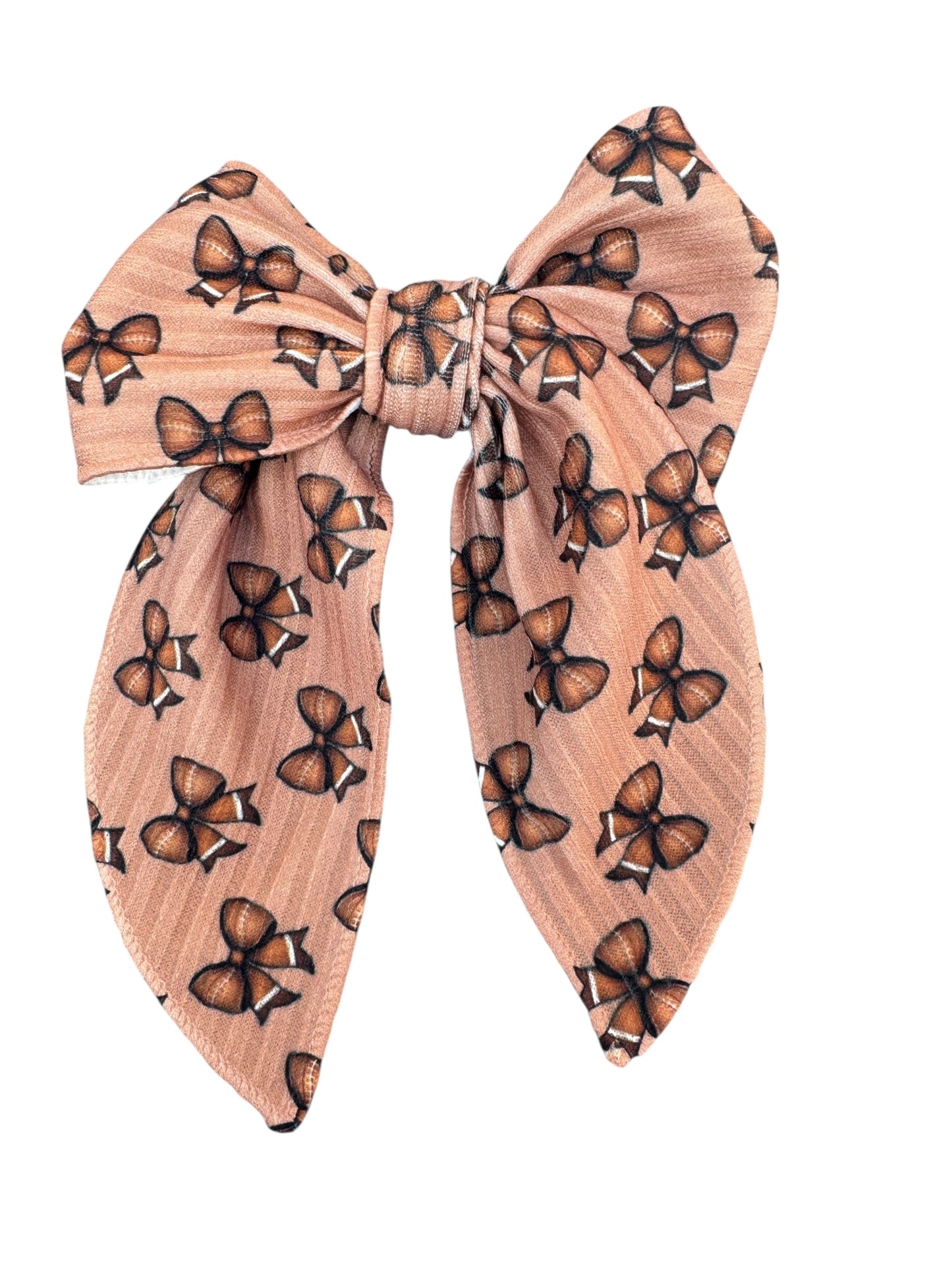 Brown Football Bow Hair Bows for Girls