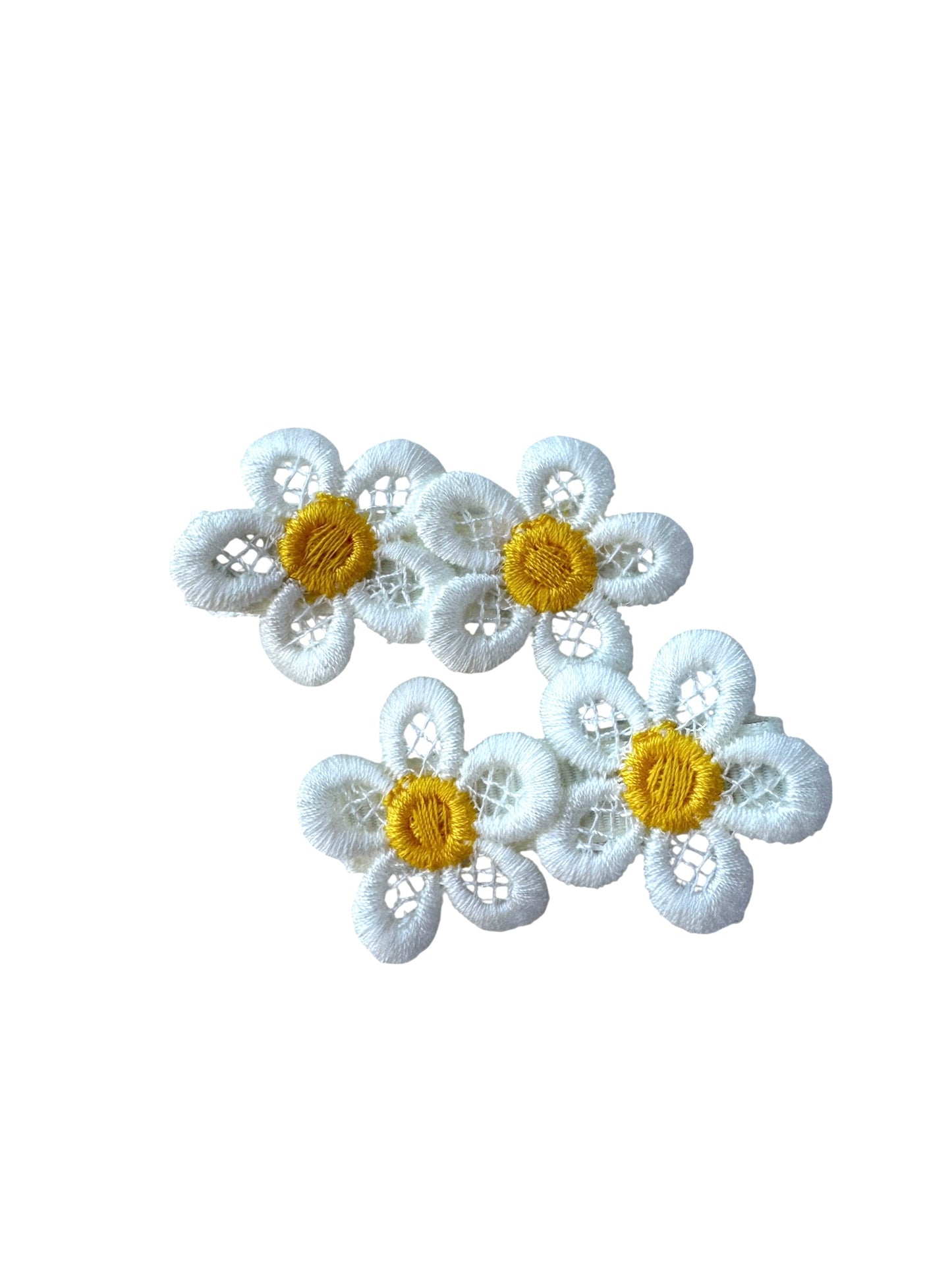 Lace Daisy Hair Clips for Babies, Toddlers, and Kids