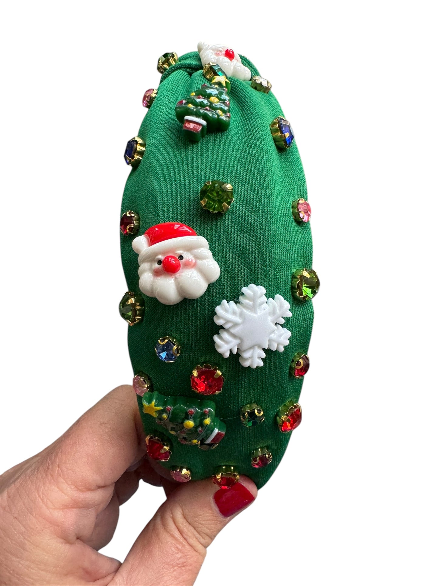 Rhinestone Christmas Holiday Headband - Festive Holiday Hair Accessories for Girls & Women