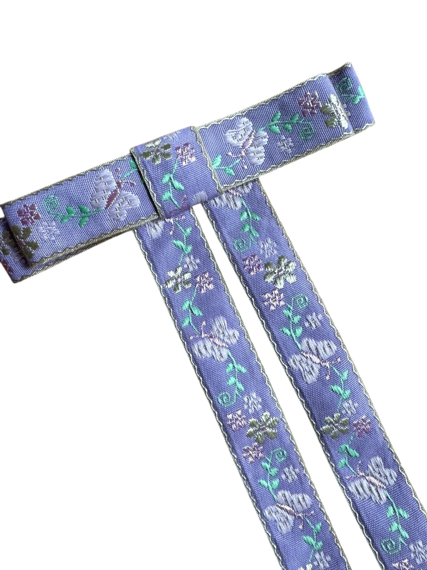 *Spring Floral Long Tail Hair Bow