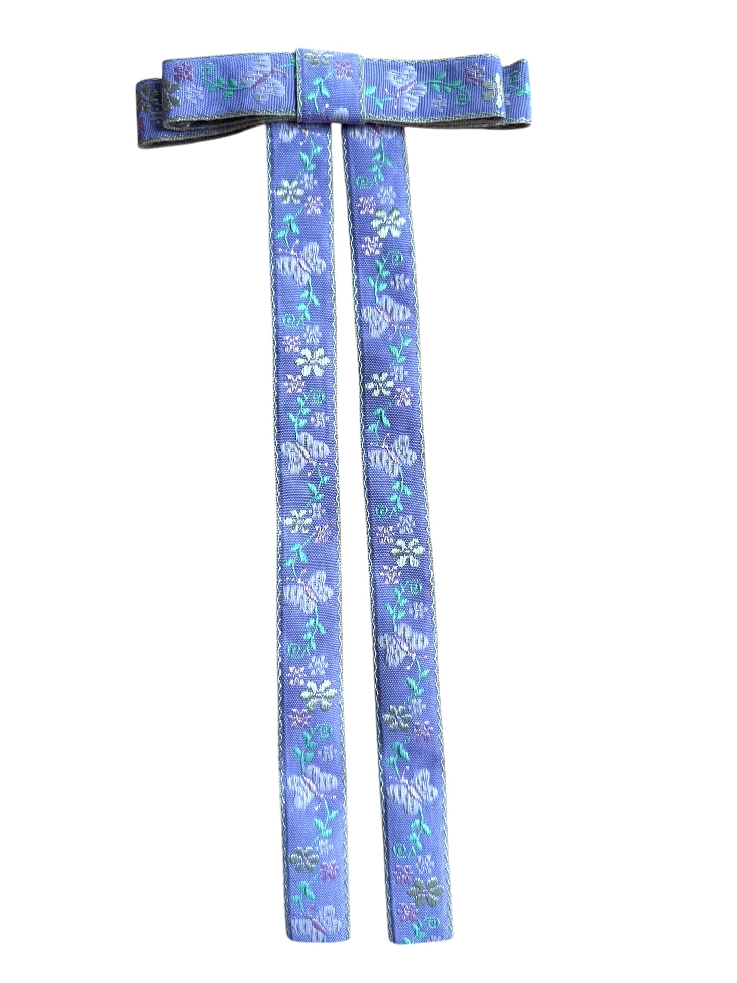*Spring Floral Long Tail Hair Bow