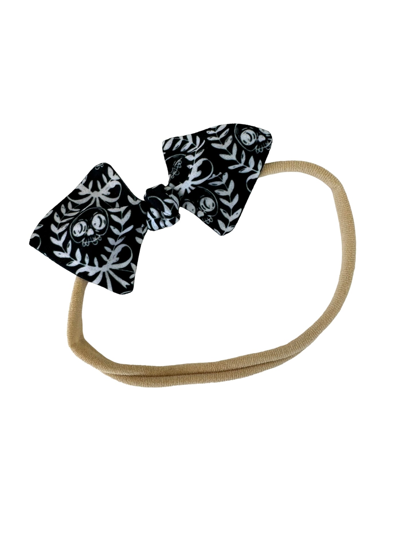 skeleton print hair bows on nylon headband