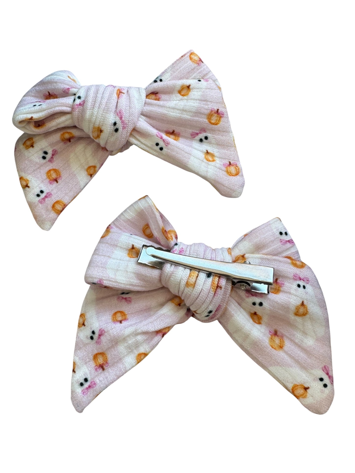 Pink Ghost with Hair Bow | Halloween Bows for Kids & Toddlers
