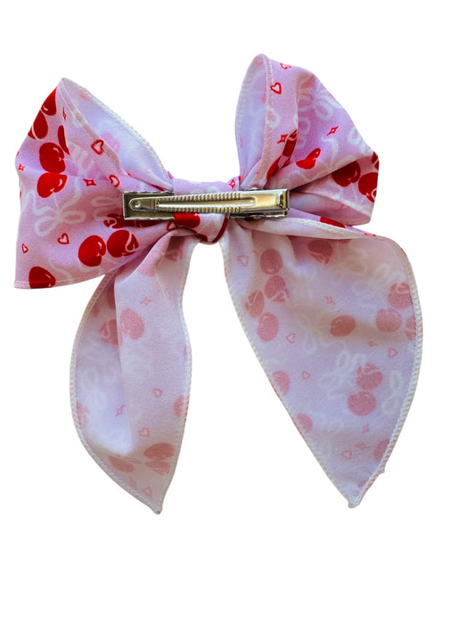 Cherry Hair Bows - Cute Fruit Hair Bows for Girls