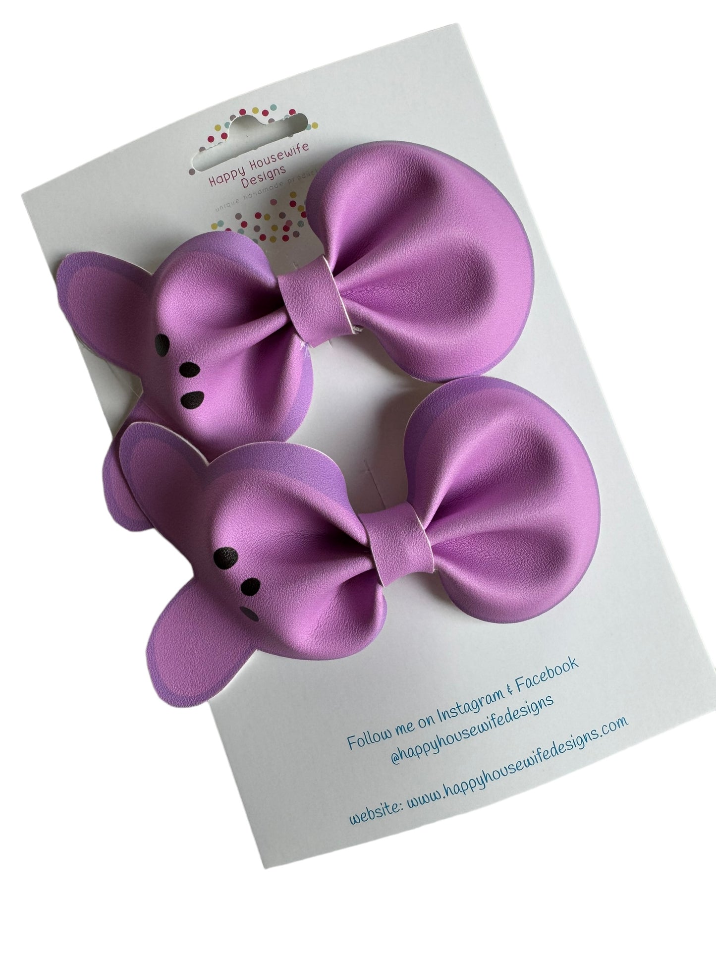 *Peeps Faux Leather Bow Collection